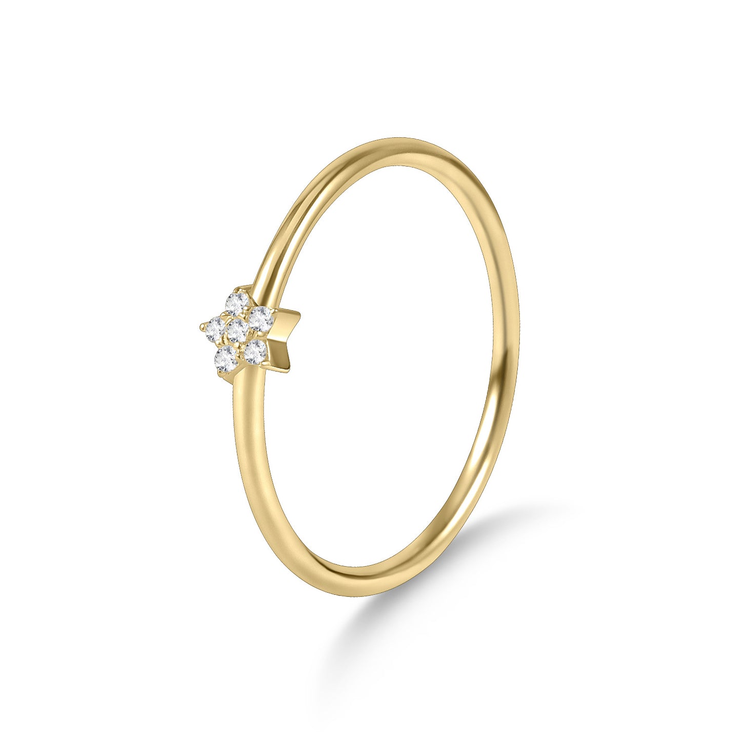 Minimalist style s925Sterling Silver Inlaid Moissanite Jewelry Golden Dawn Series Small Ring Star Geometric Texture Ring