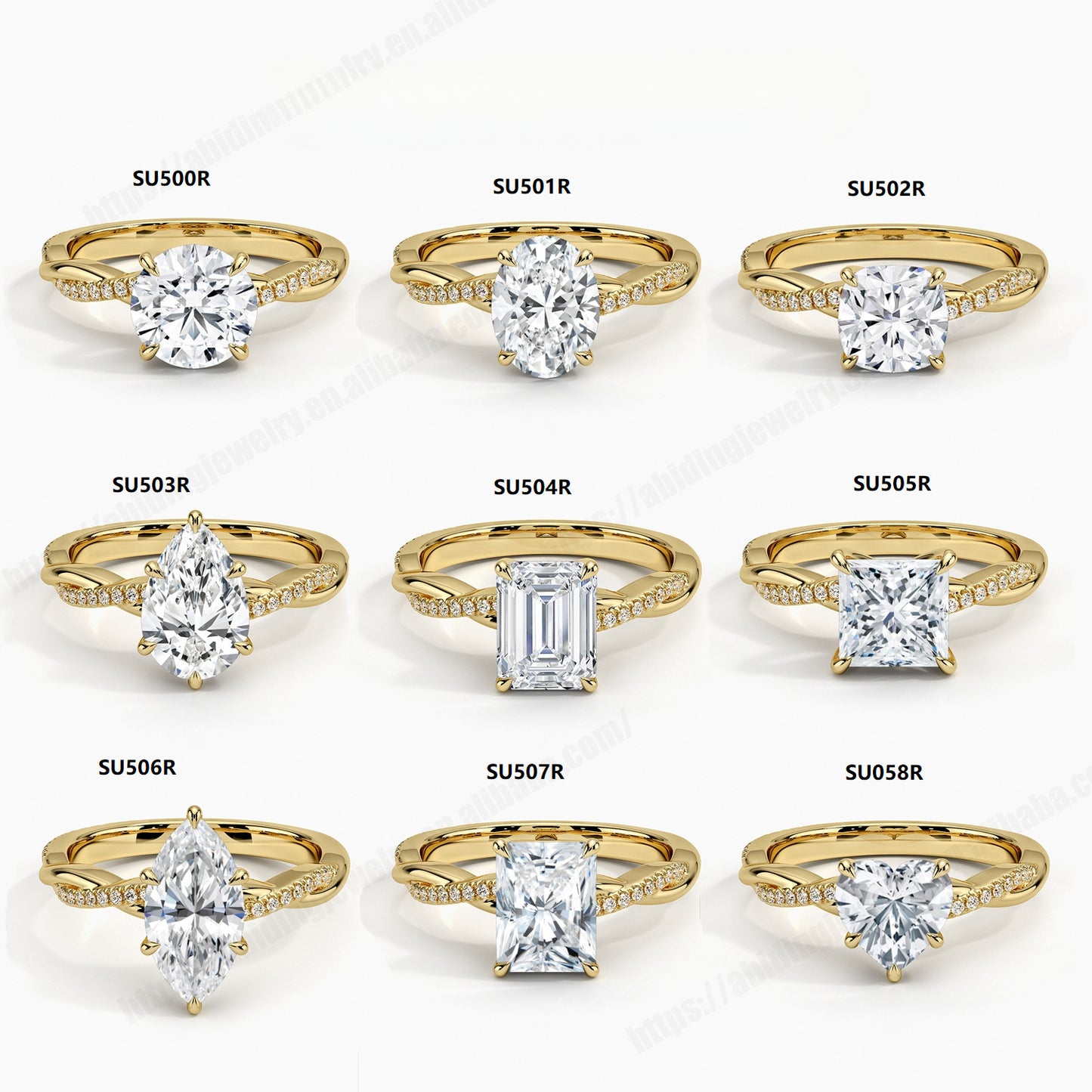 Advanced Sense14k Gold Ring with Moissanite1Carat Wedding Ring9/10/18k Genuine Gold Ring