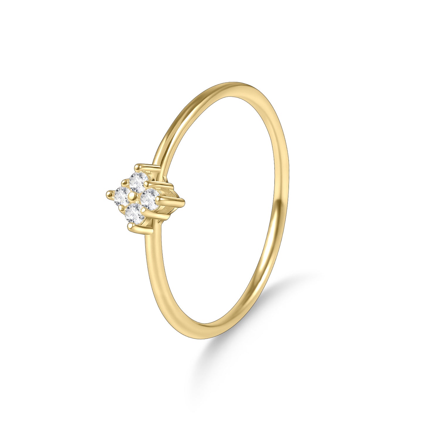 Sense of Relaxation s925Sterling Silver Moissanite Inlaid Gold Dawn Series Small Ring Niche2024Popular ring