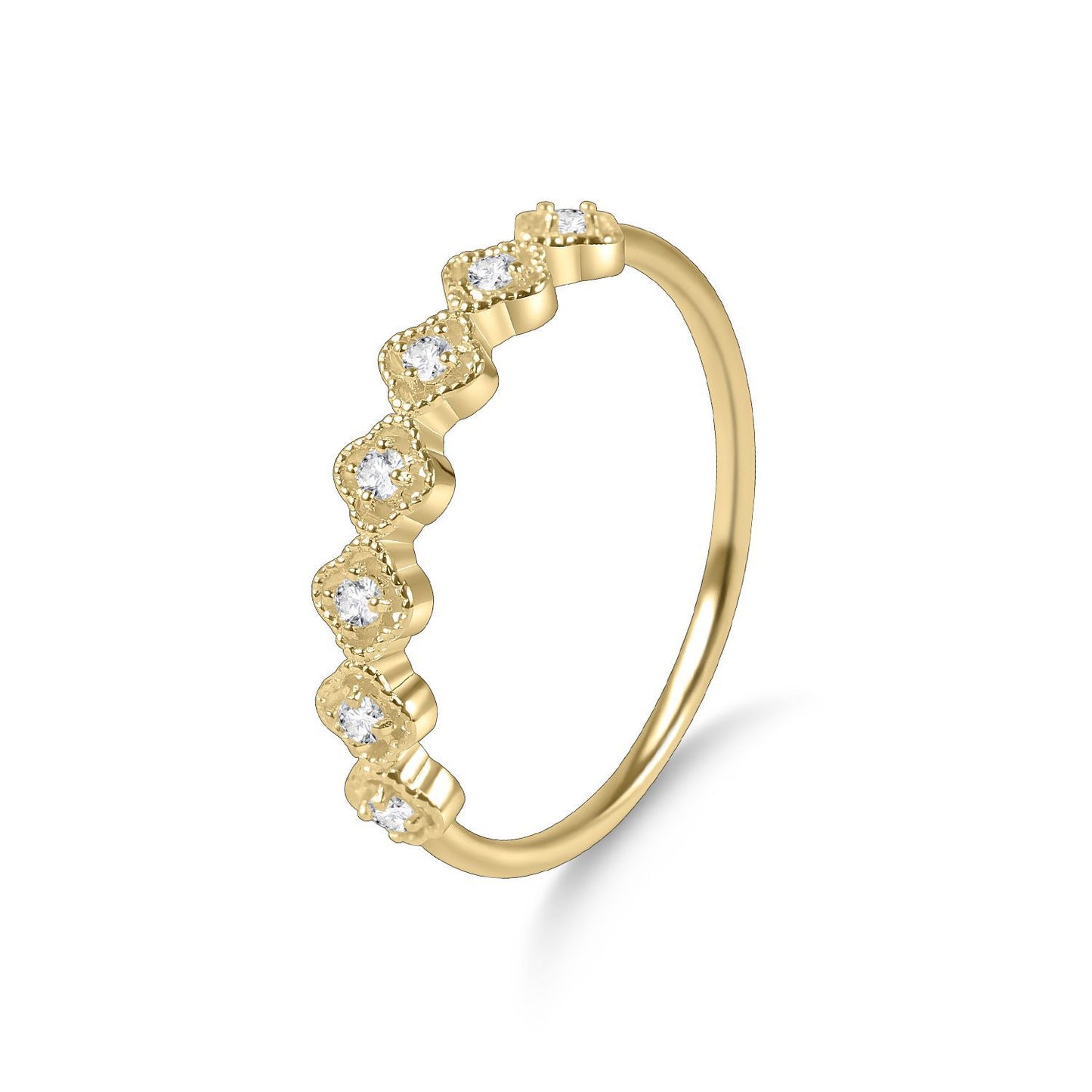 Korean and Japanese Style Light Luxury Rings s925Sterling Silver Inlaid Moissanite Hand Jewelry Female Golden Dawn Series Small Ring High Quality