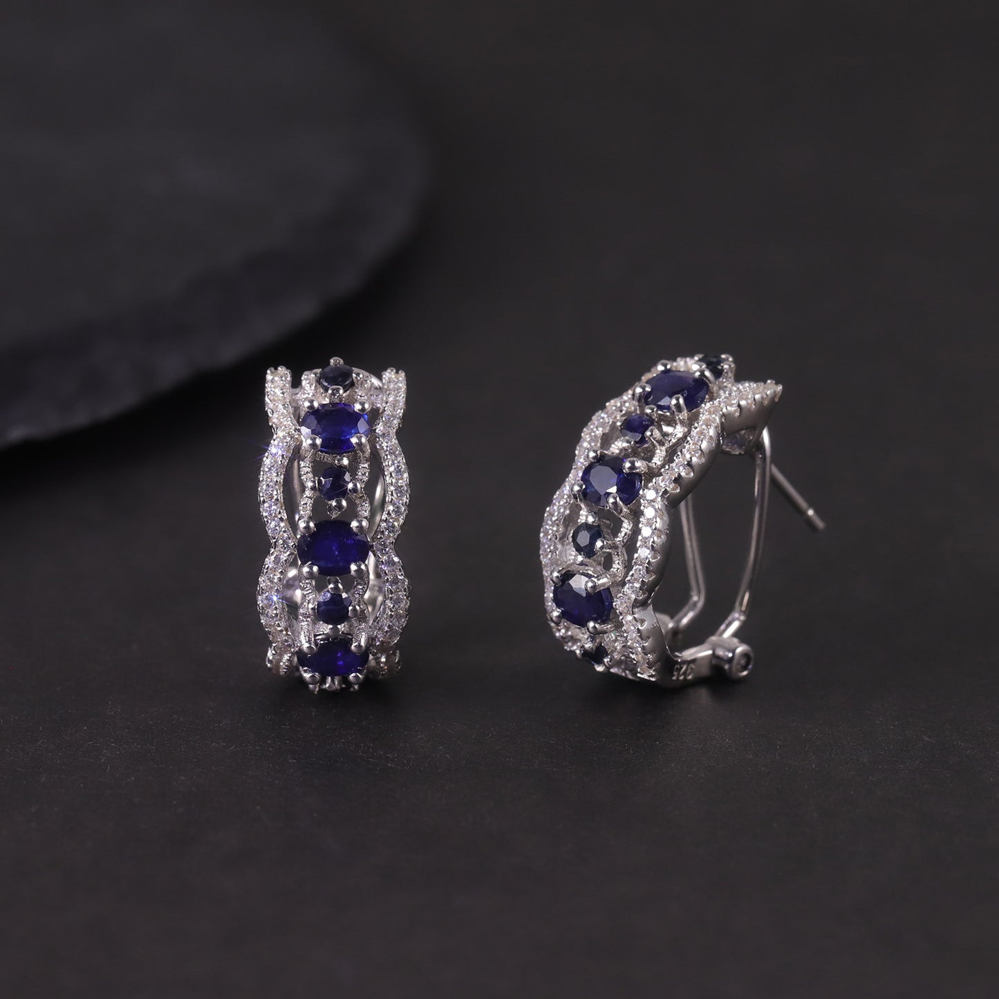 Elegant Natural Topaz Earrings New Cluster Opal Colorful Gemstone Earrings s925Sterling Silver with a High-End Feel