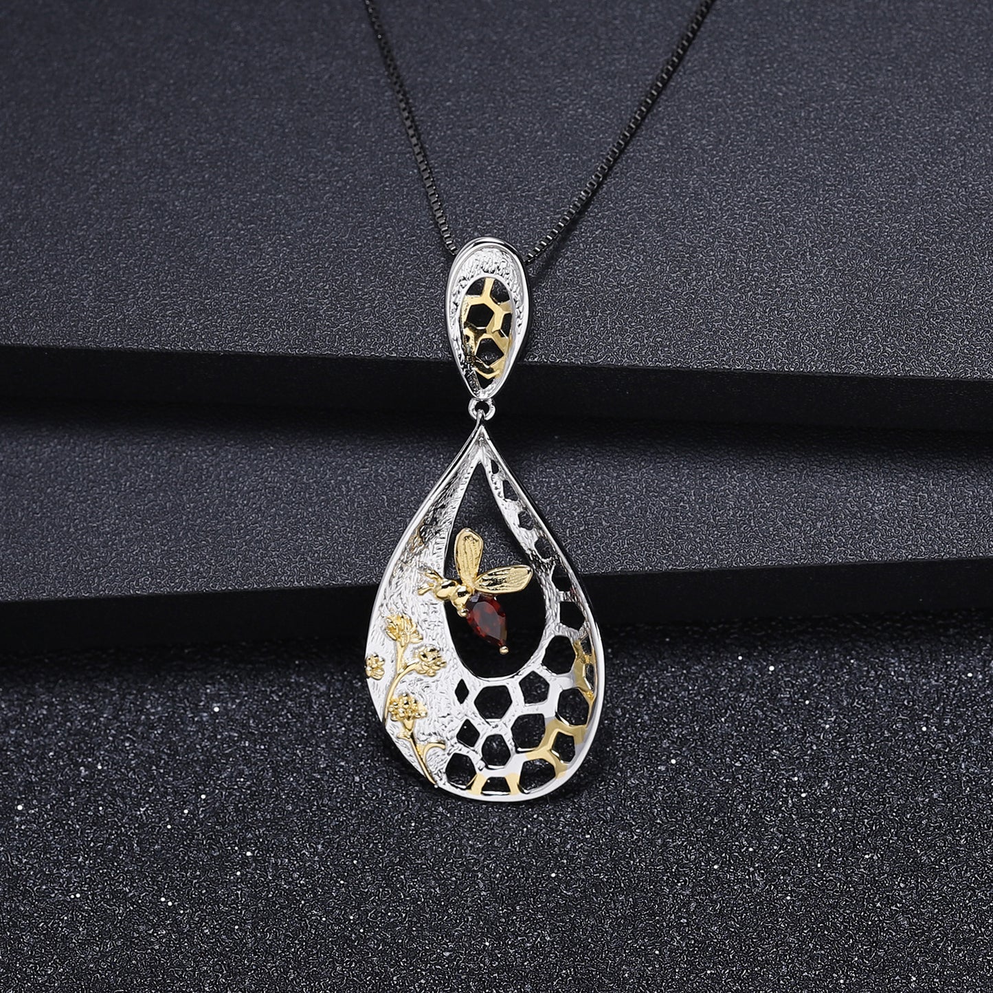 Designer Style Personality Pendant Natural Style Design s925Silver Natural Gemstone Necklace Pendant