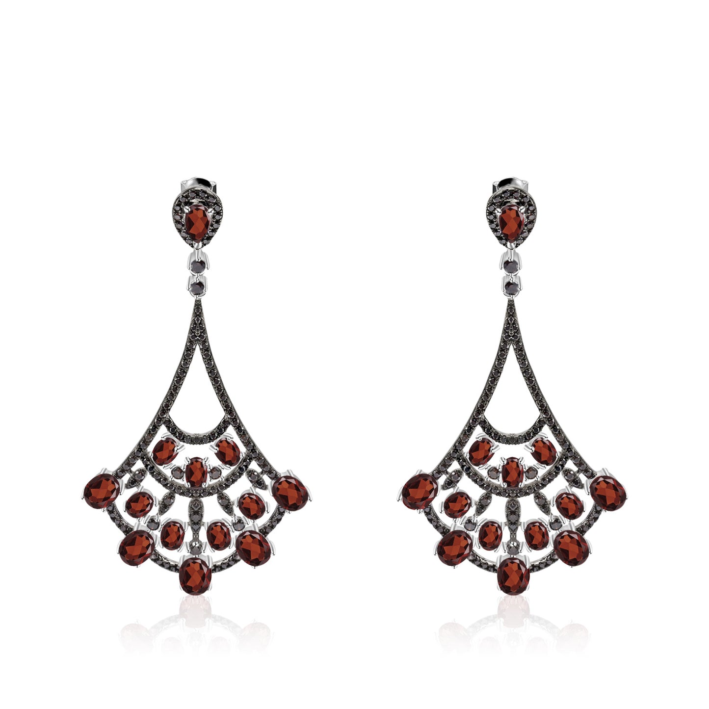 Luxurious and High-End Natural Amethyst Earrings with a Sense of Design Prosperous Series925Silver Inlaid Gemstone Stud Earrings