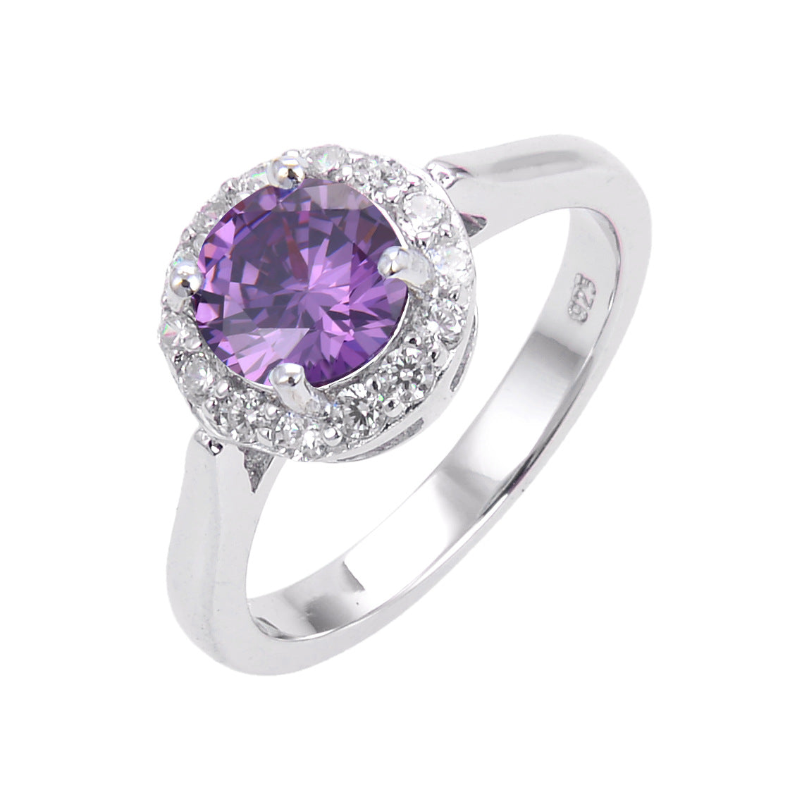 Factory Direct Supply Colorful Crystal Ring Vintage Natural Emerald s925Sterling Silver Inlaid Sapphire Ring