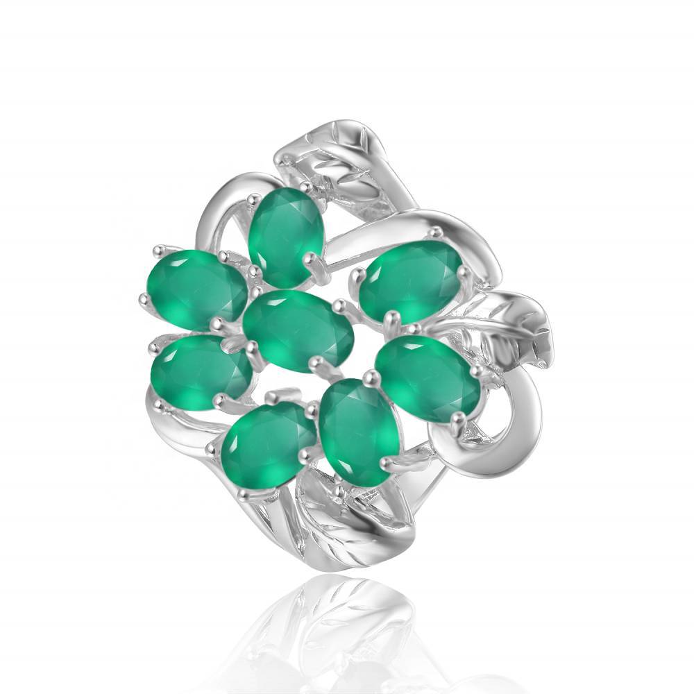 Floral Natural Topaz Garnet Ring Personality s925Silver Translucent Diaspore Gemstone Ring Hot Sale