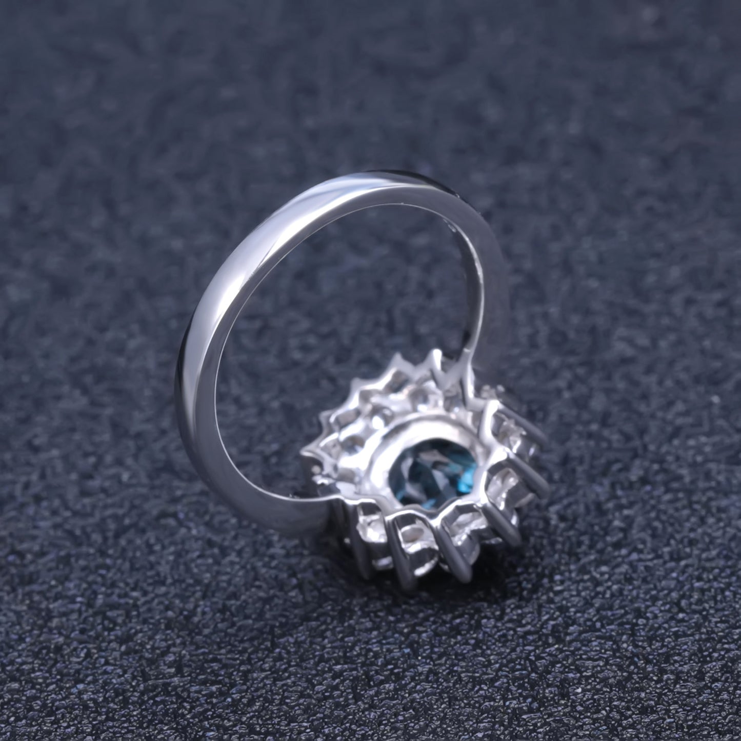 Jewelry Luxury Gemstone Inlay Vintage Design Fashion s925Sterling Silver Natural Topaz Ring