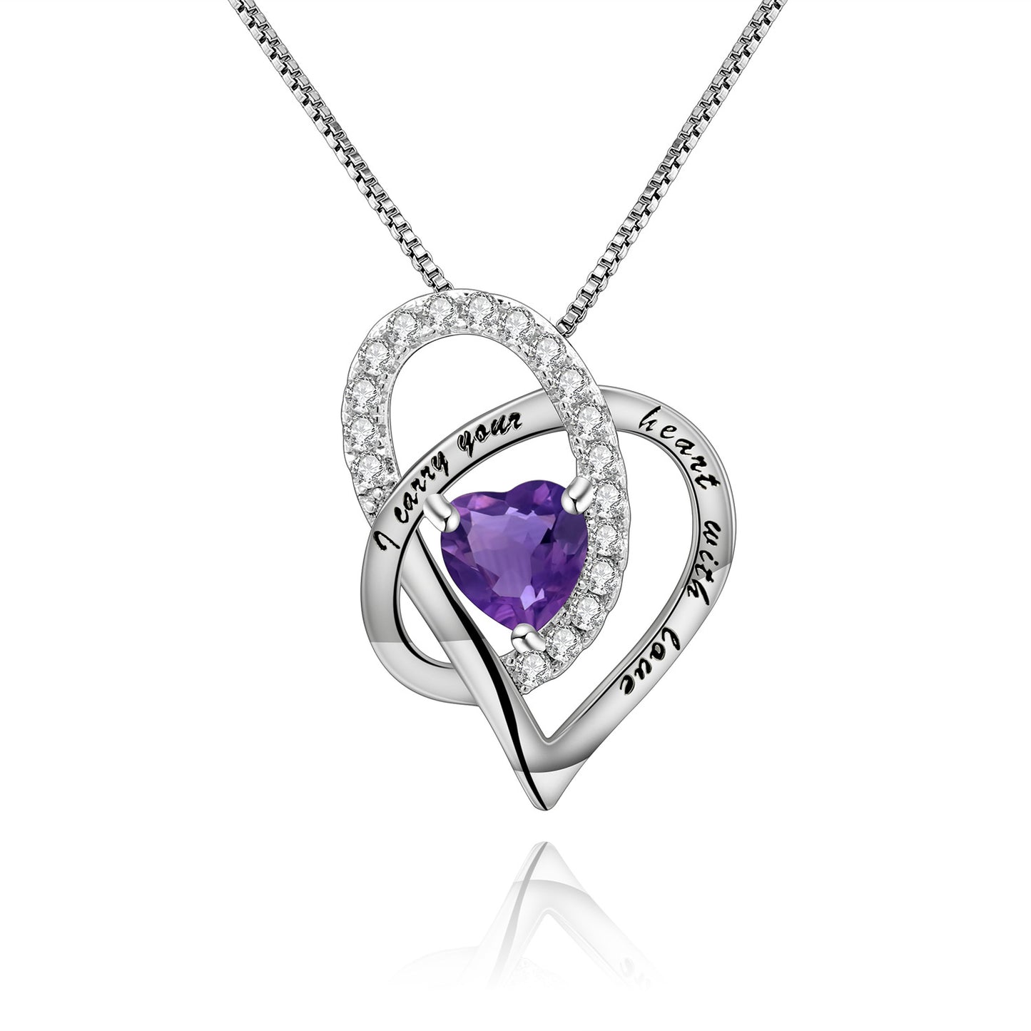 Luxurious High-End Gemstone Pendant Interlocking Design December Birthstone s925Silver Necklace Pendant