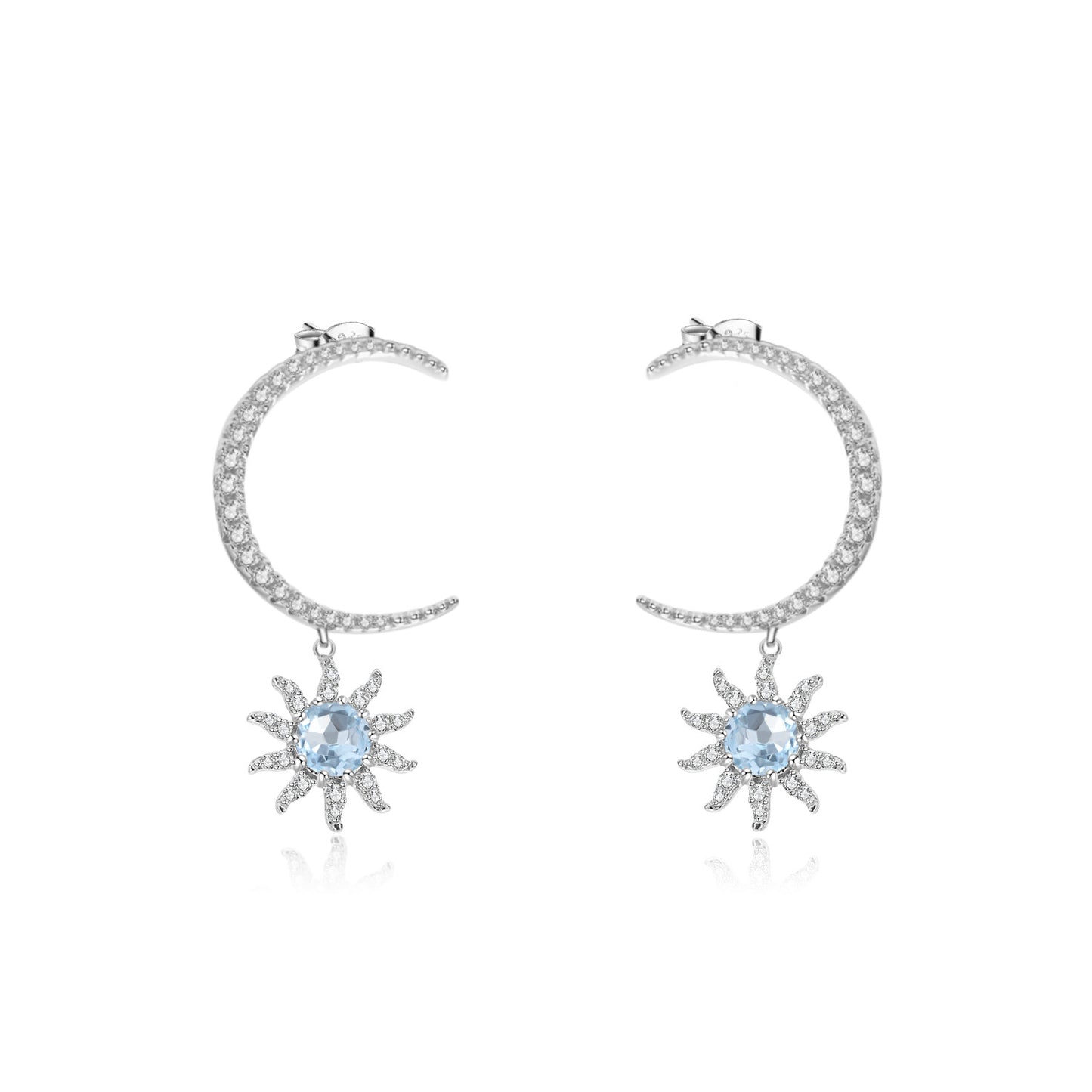 French Romantic Light Luxury Style Designer Earrings s925Silver Inlaid Gemstone Natural Amethyst Stud Earrings
