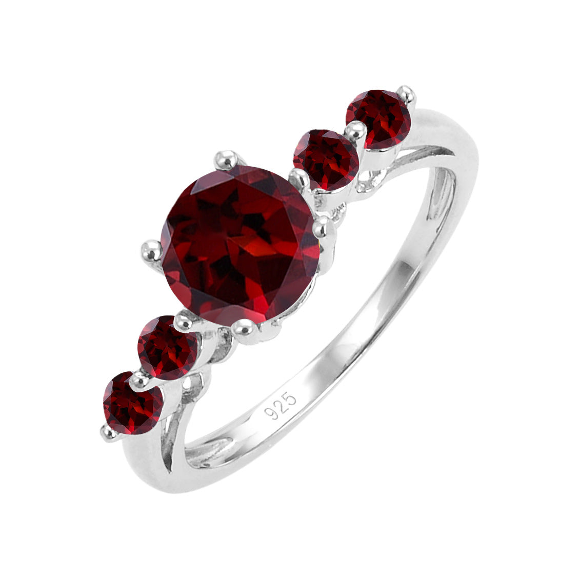 High-end Ring Natural Crystal Topaz Sapphire s925Sterling Silver Inlaid Ruby Ring for Men and Women