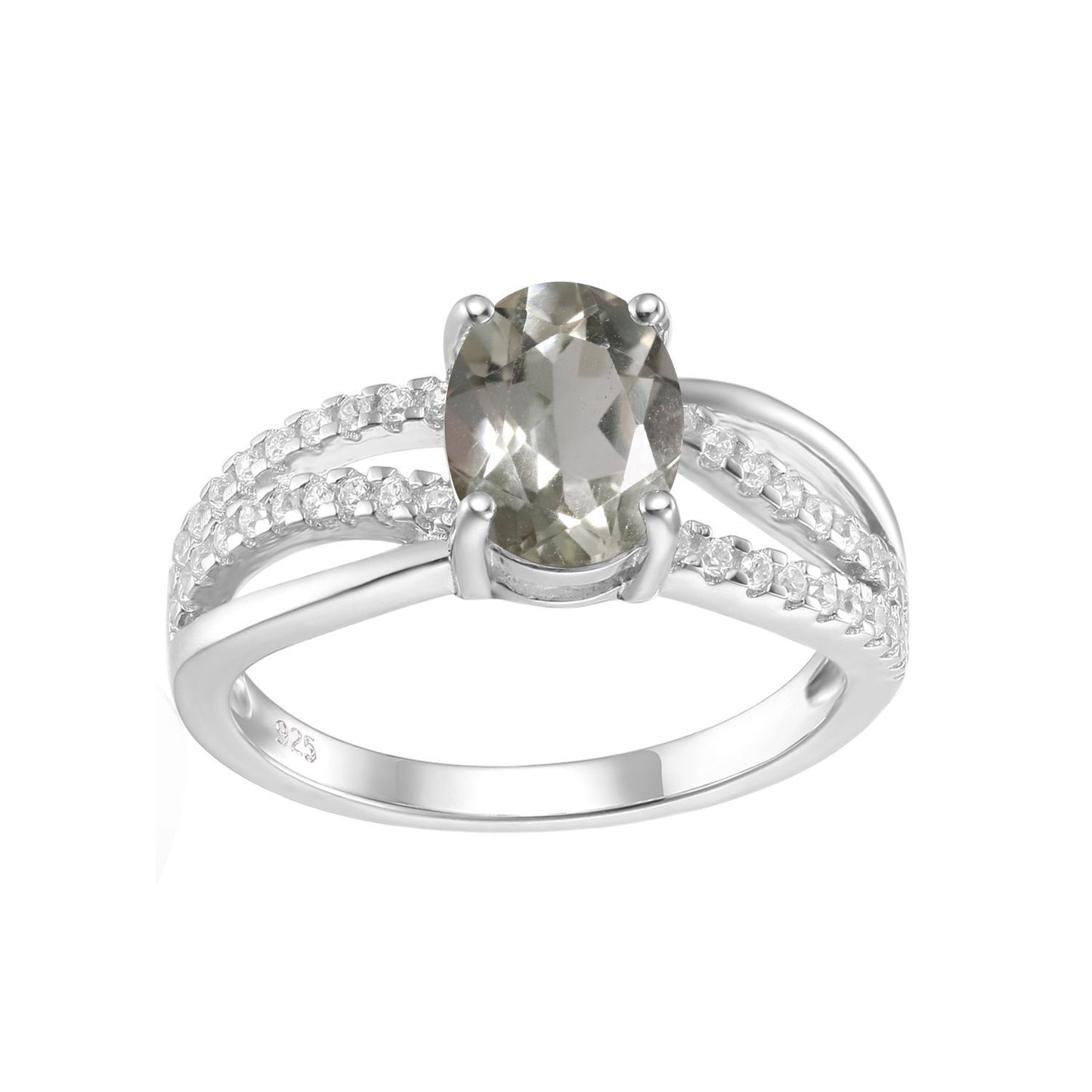 Manufacturer In-Stock Natural Stone Ring for Women Fashion Temperament s925Silver Inlaid Colorful Gemstone Crystal Ring