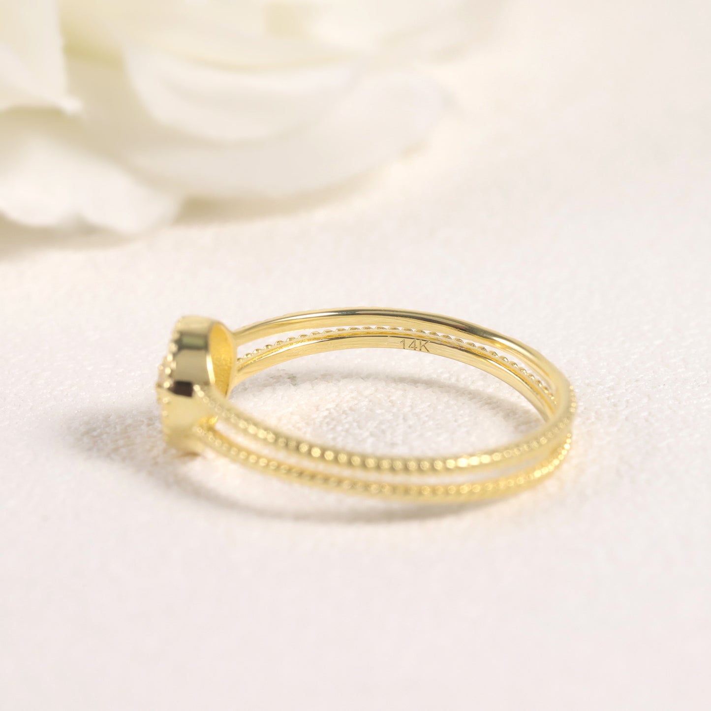 Double Ring Niche Unique Ring Golden Dawn Series s925Sterling Silver Moissanite Ring Knot Bracelet New Style
