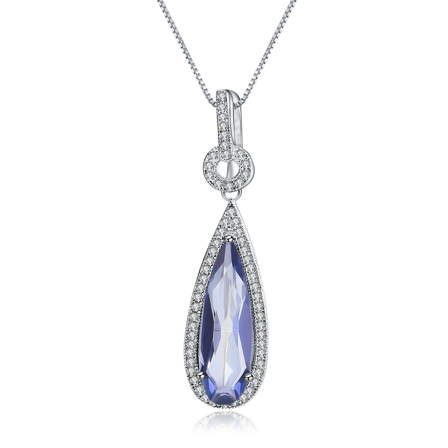 Luxury Jewelry Accessories Gemstone Sterling Silver Pendant Retro Temperament s925Silver Inlaid Crystal Necklace Pendant