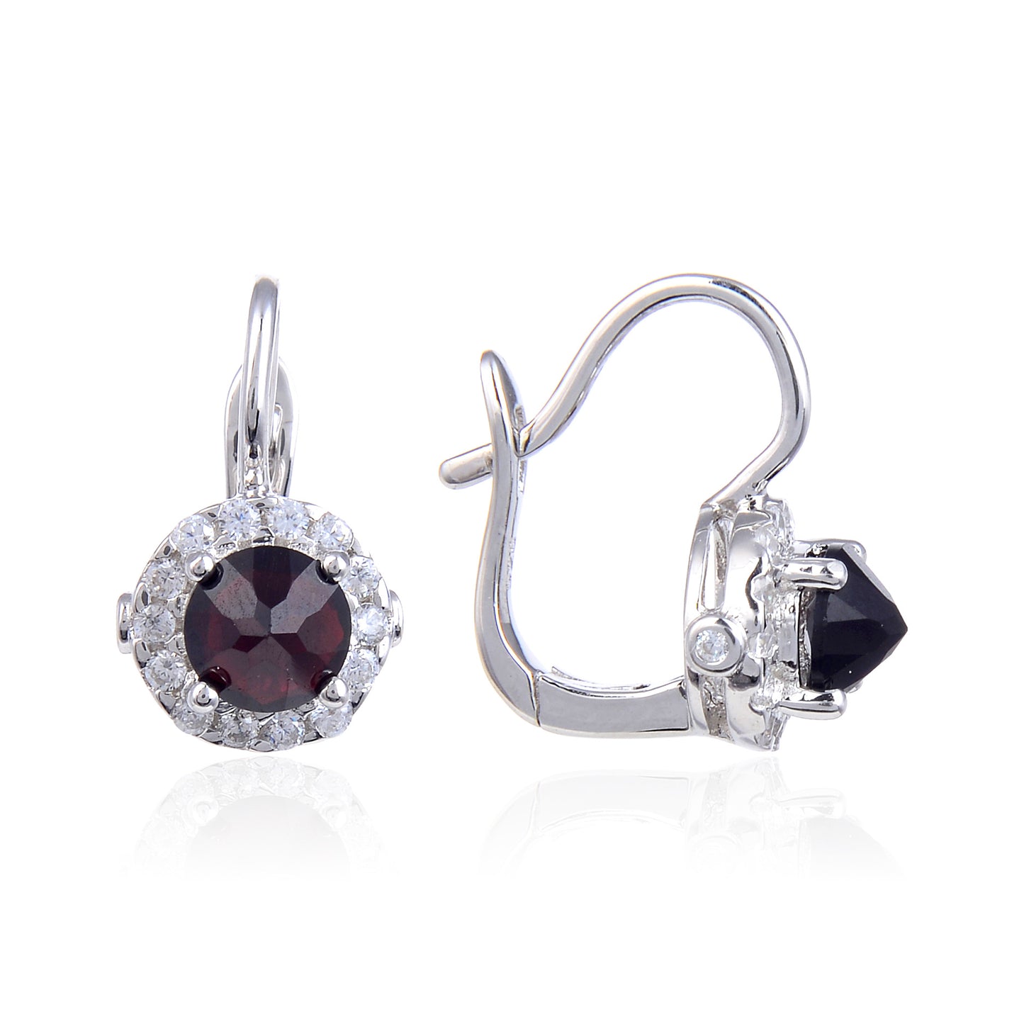Factory Direct Supply Natural Stone Earrings Vintage s925Sterling Silver Inlaid Sapphire Topaz Earrings