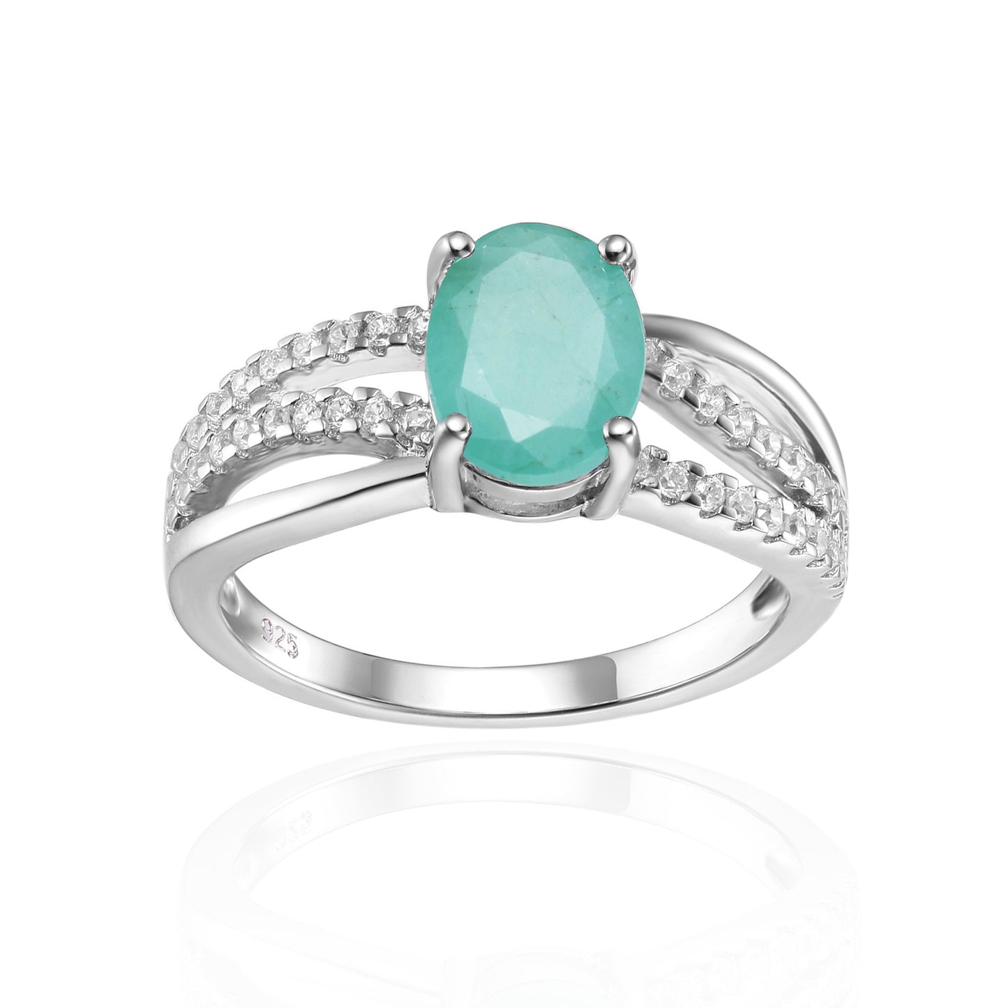 Manufacturer In-Stock Natural Stone Ring for Women Fashion Temperament s925Silver Inlaid Colorful Gemstone Crystal Ring