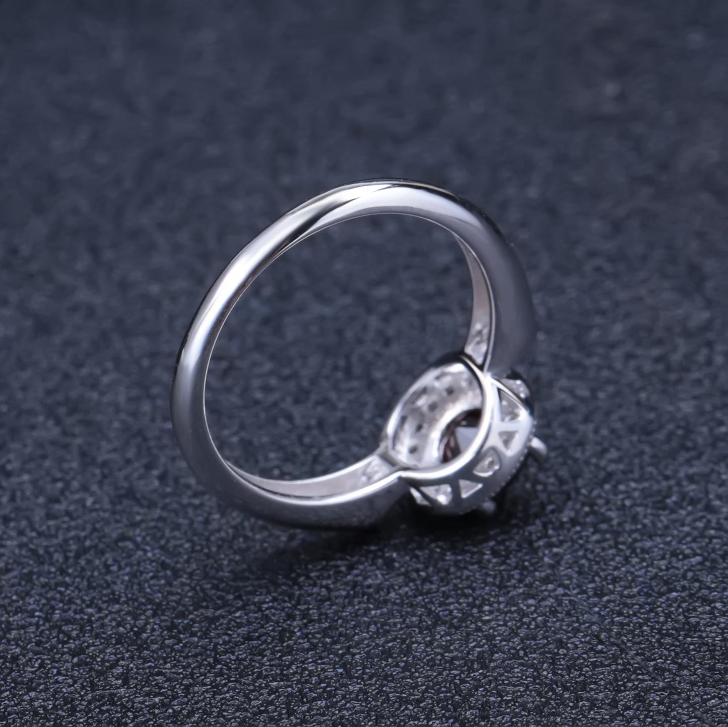 Natural Garnet Ring for Women In-stock Direct Supply Light Luxury Fashion s925Sterling Silver Inlaid Natural Gemstone Ring