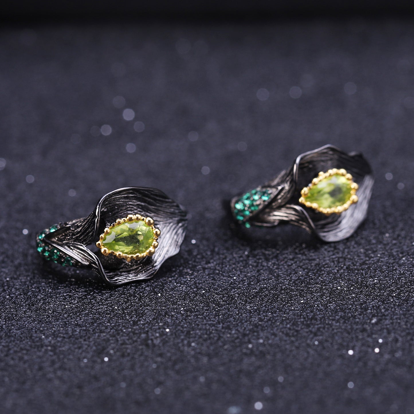 Italian Craft Designer Earrings Elegant Jewelry s925Silver Natural Peridot Stud Earrings