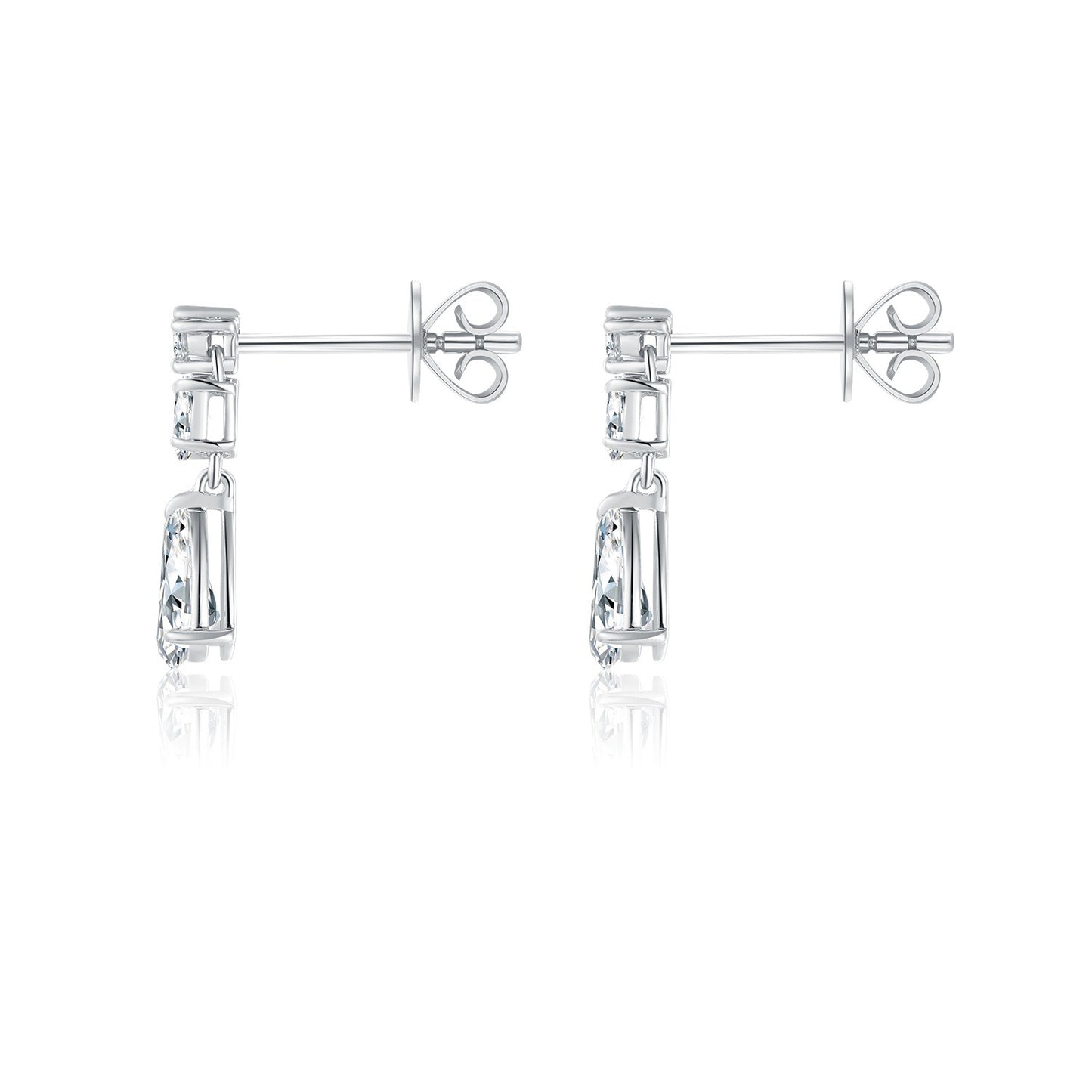 Light Luxury14k Gold Inlaid Cultivated Diamond Earrings for Women, Unique Pear-Shaped Water Drop Earrings k Gold earrings2024Popular