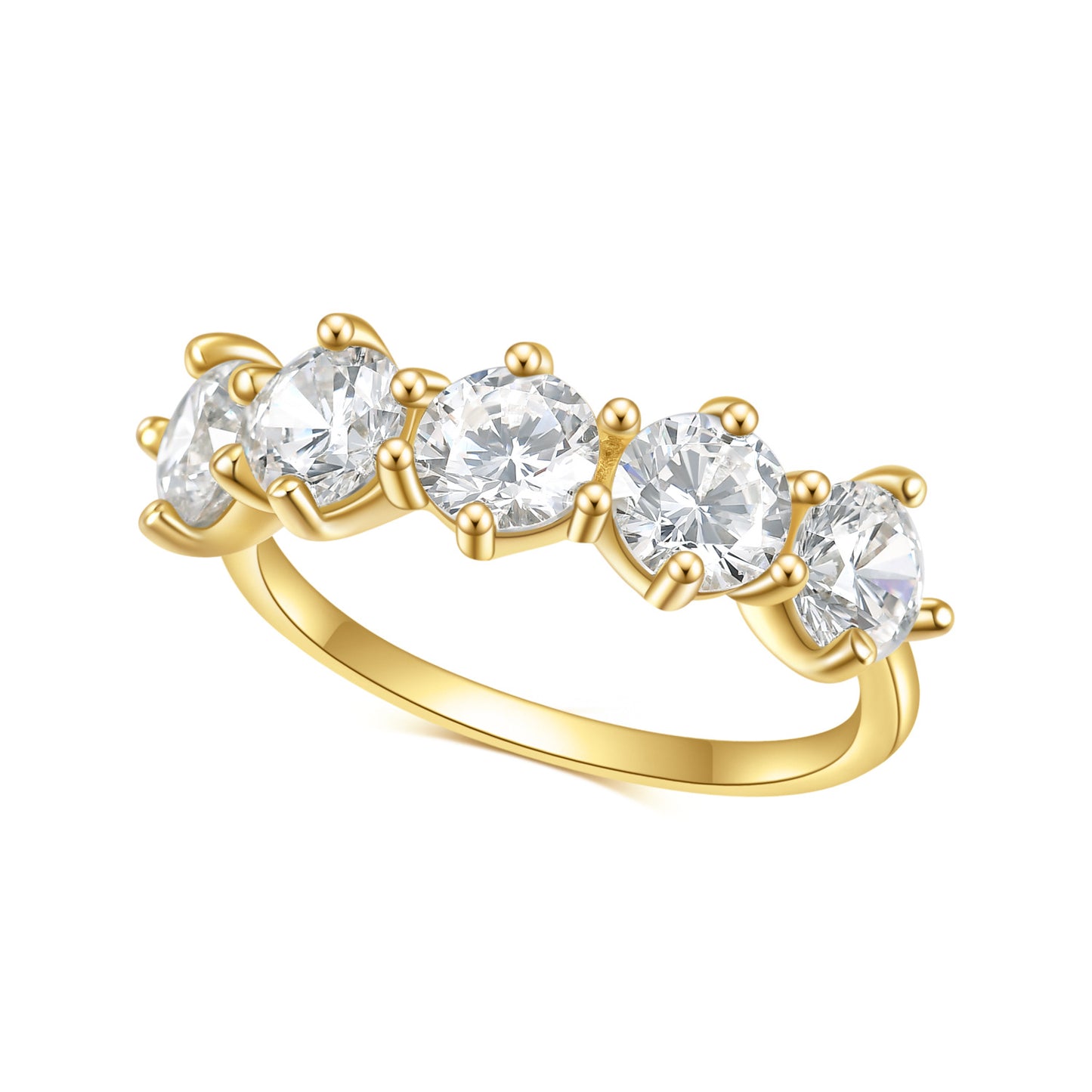 Jewelry S925Sterling Silver Inlaid5A Zircon Ring Set High-end Fashionable Light Luxury Gemstone Ring