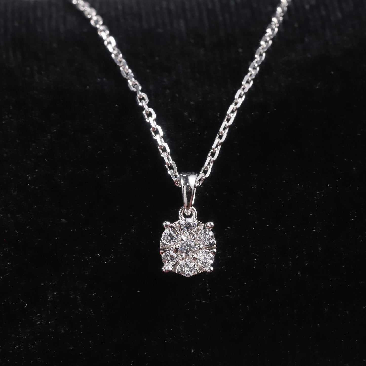 Light Luxury chic Fengqun Inlaid Crushed Diamond Cultivated Diamond Pendant9/10/14/18k White Gold Rose Gold Yellow Gold Necklace