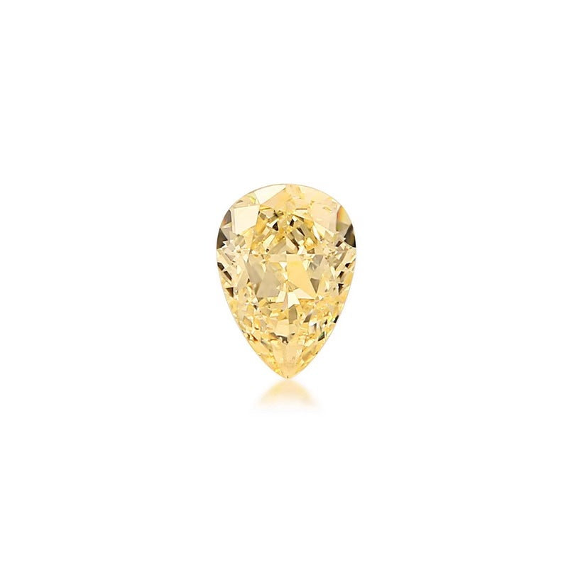 Pink/Yellow Cultivated Diamond IGI Water Drop1Carat18K Custom Pear-Shaped Colorful Lab-Grown Loose Diamond Ring