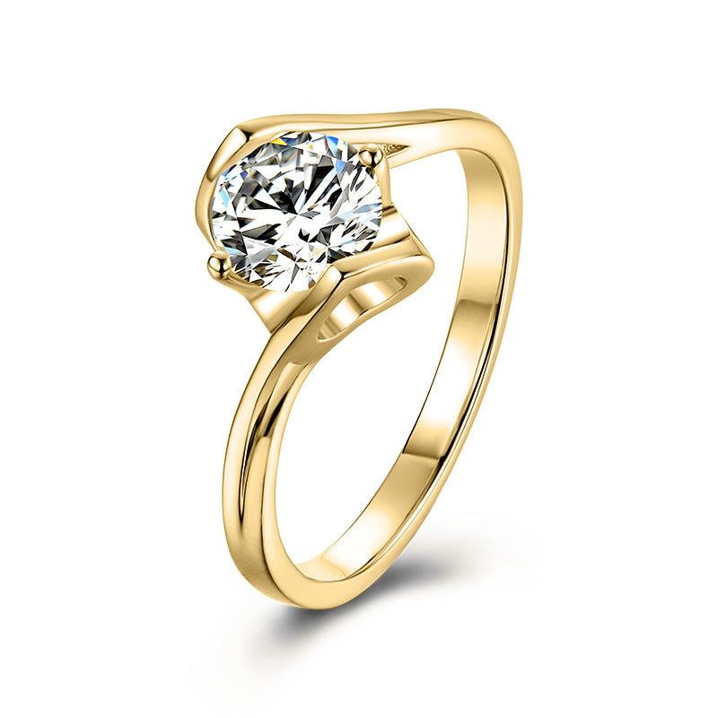 Whole Body9/10/14/18k White Gold Rose Gold Yellow Gold Wedding Ring1Carat Moissanite High-End Ring