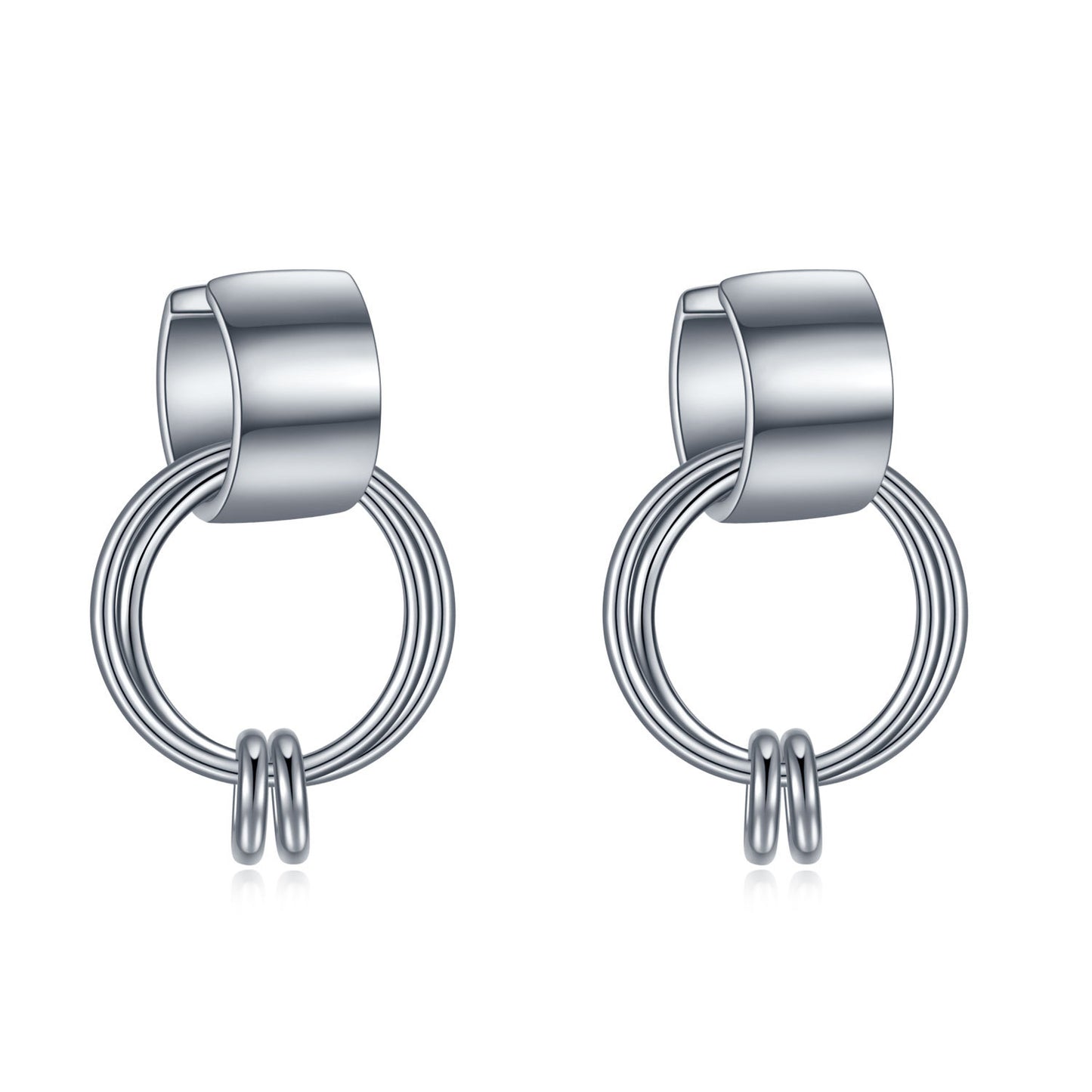 Fashionista Rings and Earrings s925Sterling Silver Ring Gold Geometric Trendy Jewelry Set