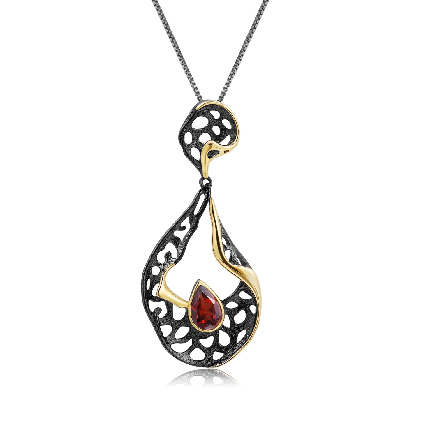 Italian Craft Designer Gemstone Pendant Retro High-End Sense925Silver Natural Amethyst Necklace Pendant