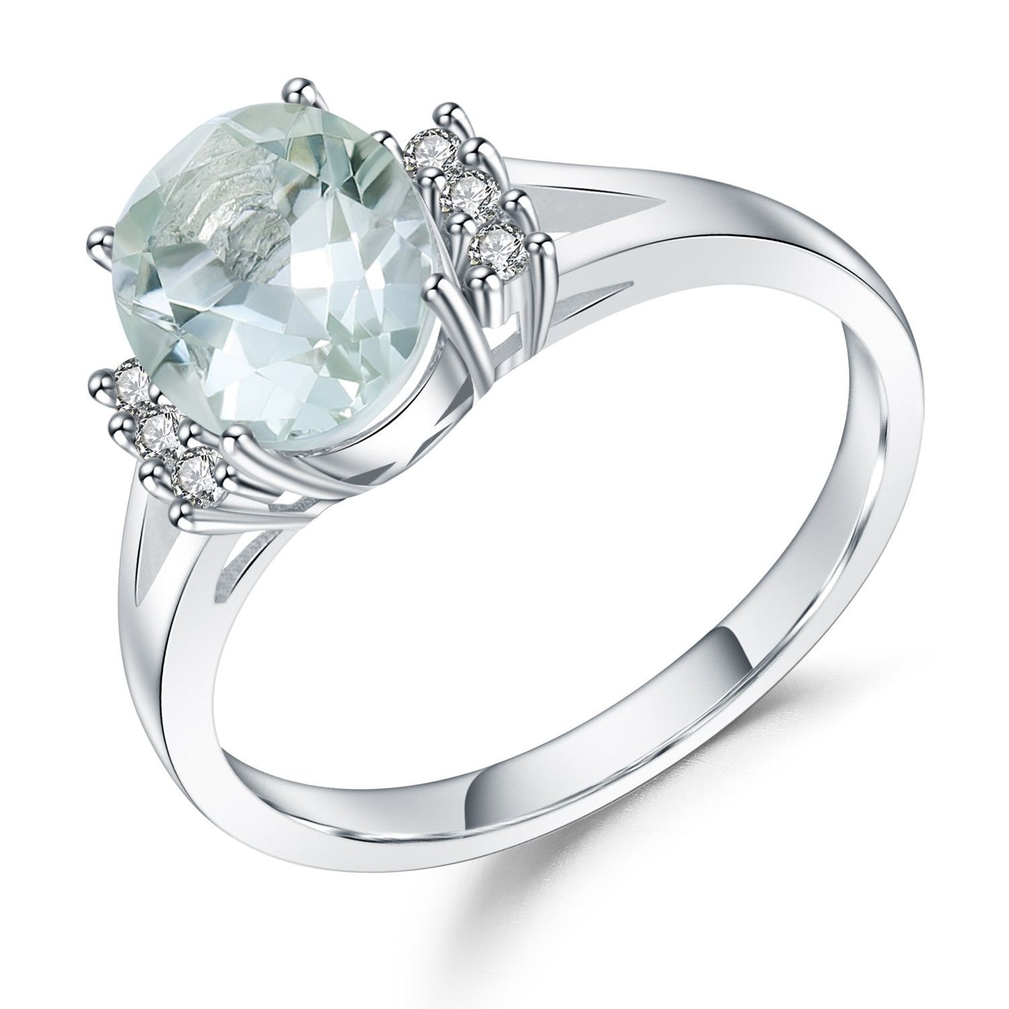 Manufacturer In-Stock Gemstone Silver Ring for Women Vintage Inlaid with Natural Stone s925Silver Crystal Ring