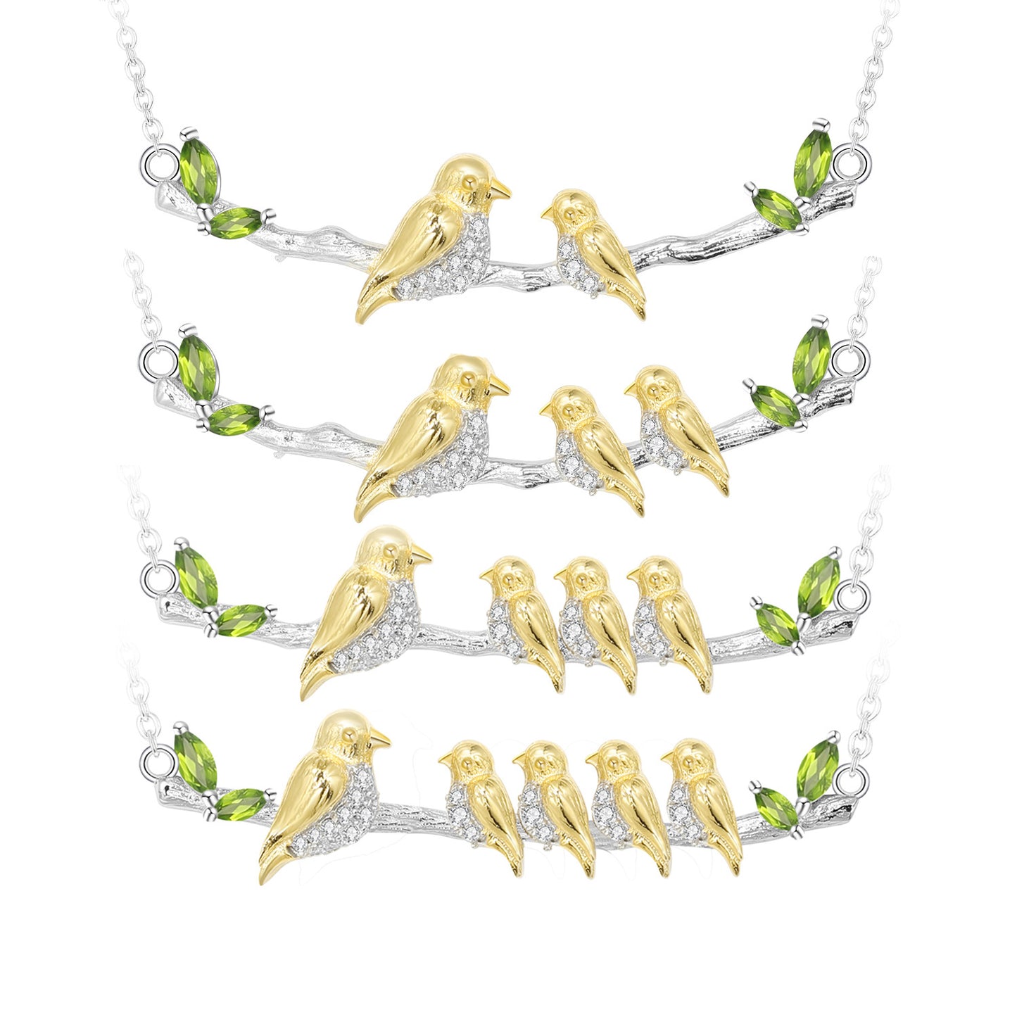Designer High-End Pendant Bird Natural Style Design s925Silver Natural Gemstone Necklace Pendant