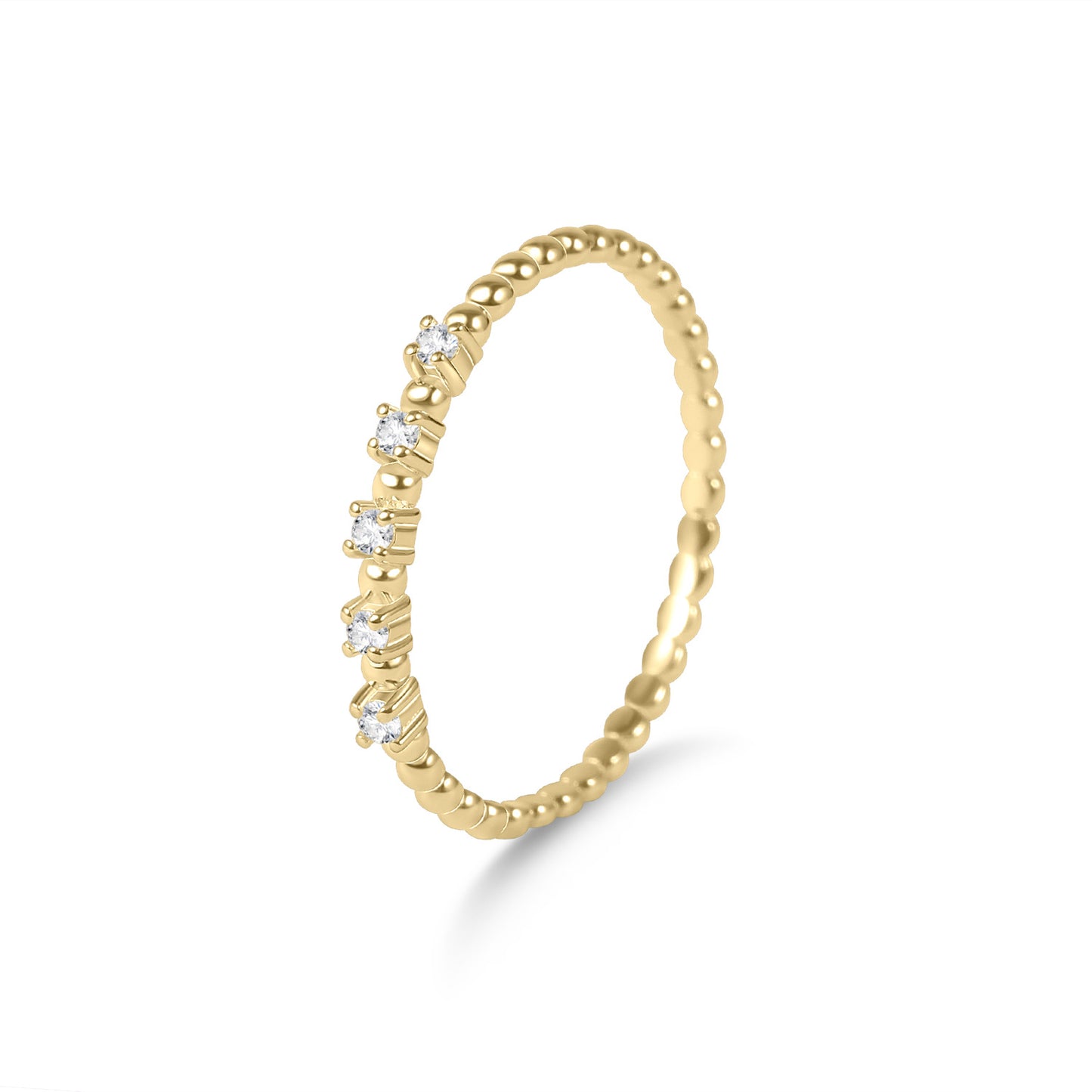 ins Wind s925Silver Inlaid Moissanite Ring Niche Design Sense Golden Dawn Series Small Ring Japanese and Korean