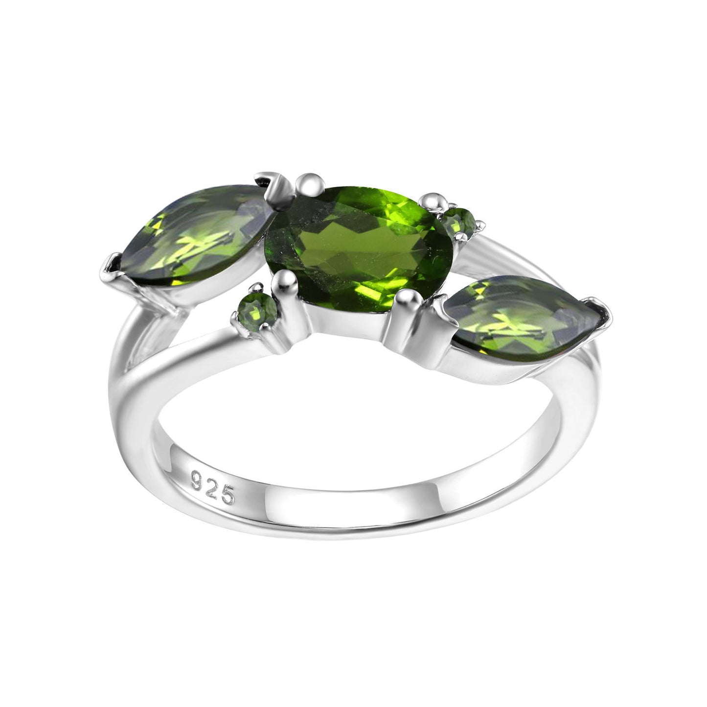 New Design Sense Natural Gemstone Ring Fashion Temperament s925Silver Inlaid Gemstone Amethyst Ring