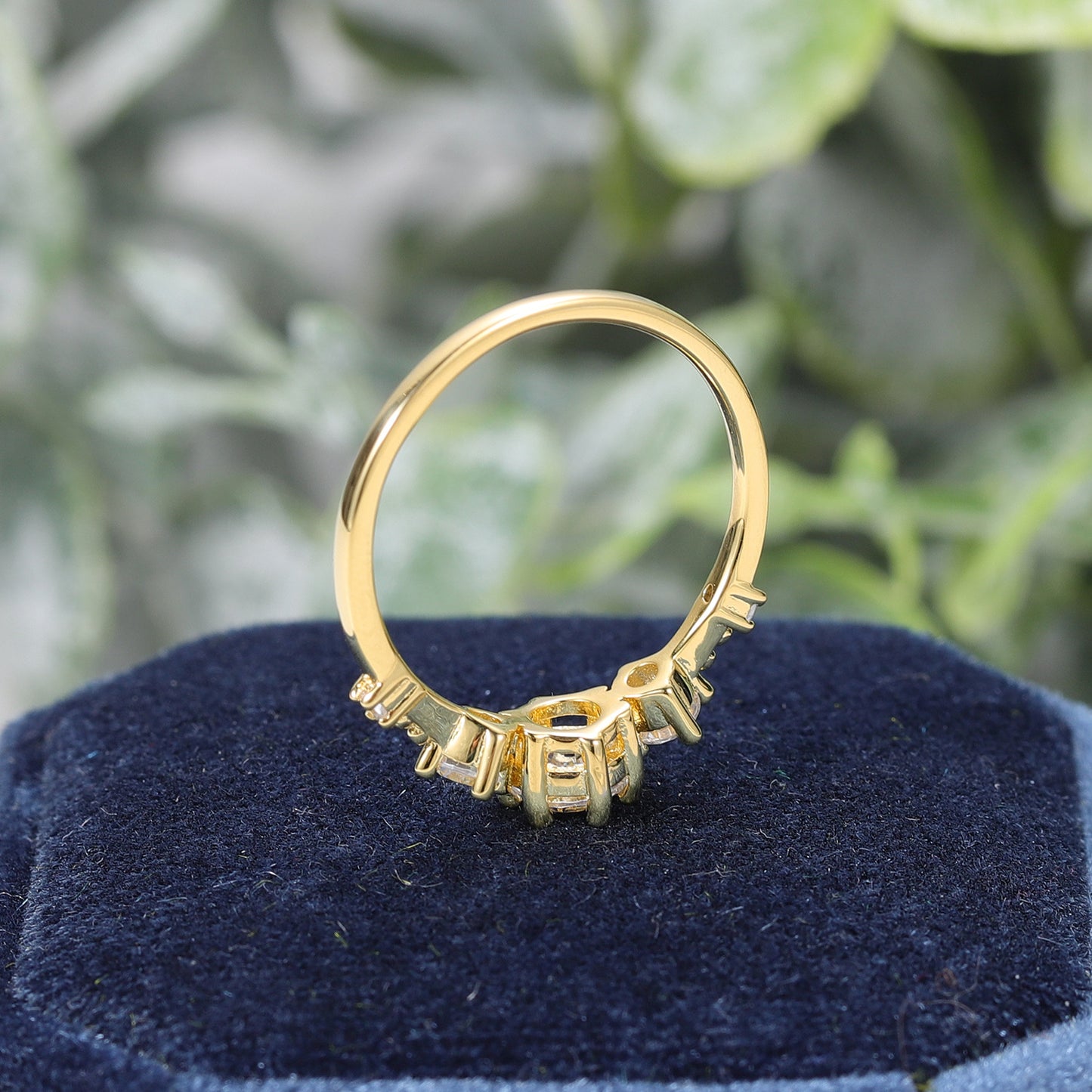 Advanced Sense ins Wind0.5ct Moissanite ring10/14/18k White Gold Rose Gold Yellow Gold Ring