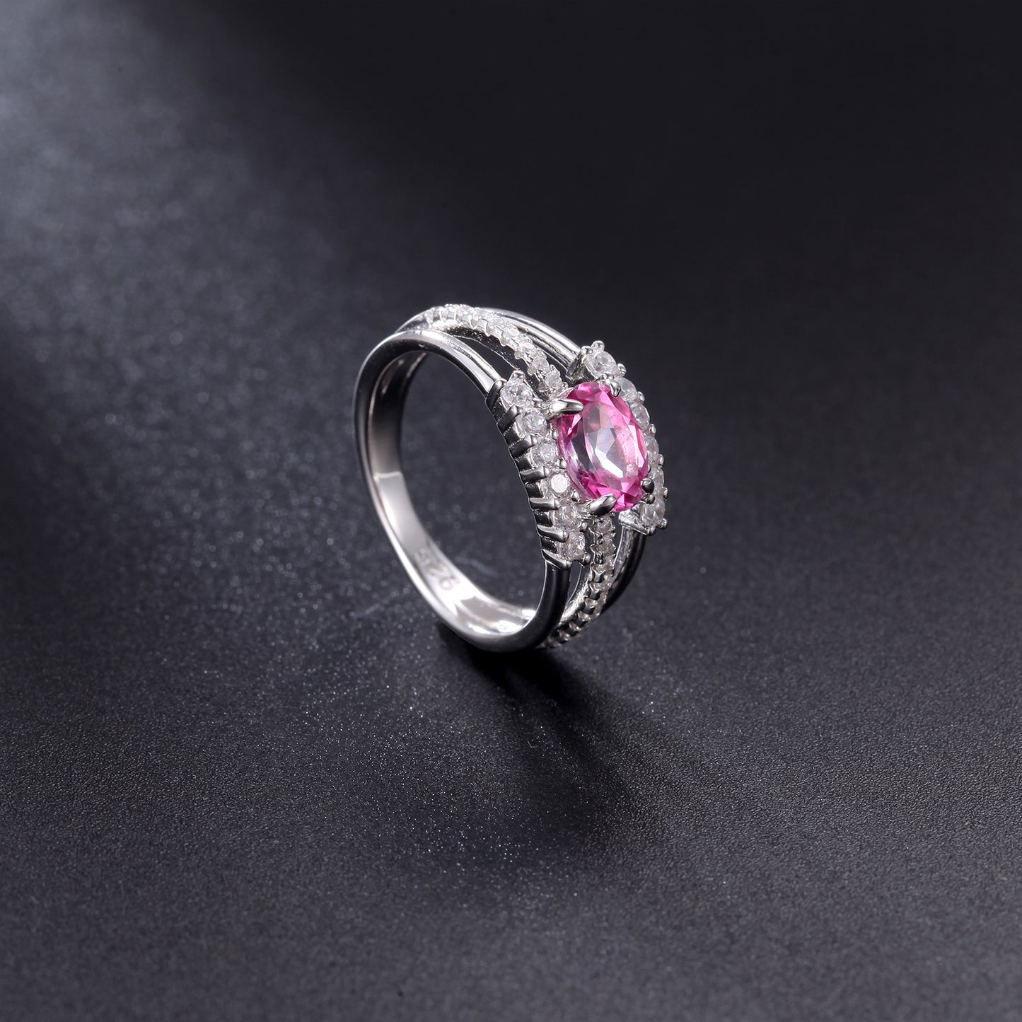 Niche Design Sleeping Beauty Turquoise Ring s925Sterling Silver Plated18k Gold Powder Topaz Ring