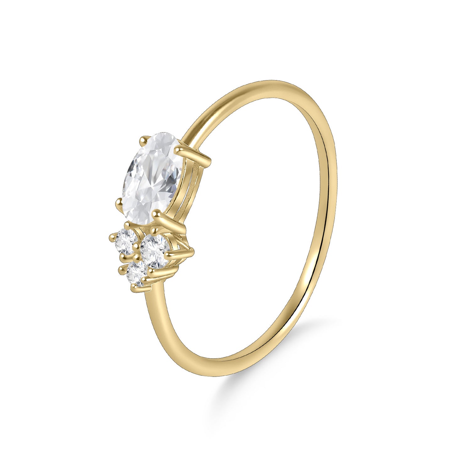 Index finger ring s925Sterling Silver Moissanite Gold Dawn Series Small Ring Gift for Women Hot Sale
