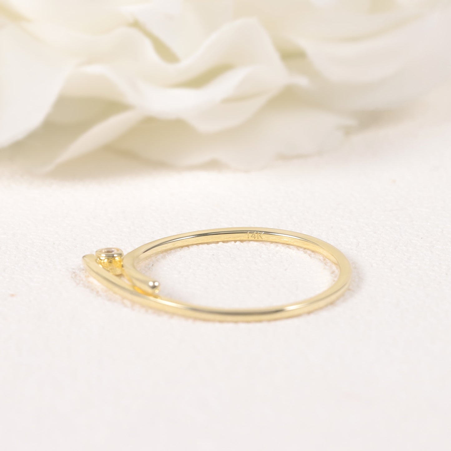 Korean and Japanese Style Fashion Gold-Plated Rings s925Sterling Silver Moissanite Gold Dawn Series Ring2024Popular