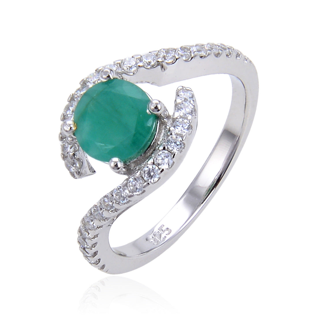 Unique Niche Sun God's Eye Natural Garnet Ring s925Sterling Silver Emerald Gemstone Ring for Men and Women