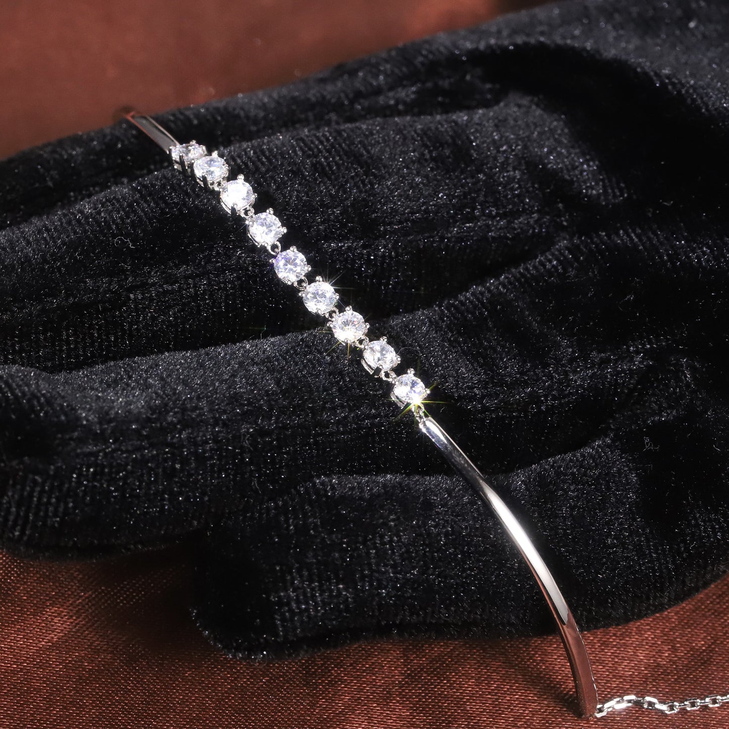 Light luxury temperament chic Single Row Diamond Bracelet9/10/14/18k Gold CVD/HPHT Lab-grown Diamond Bracelet