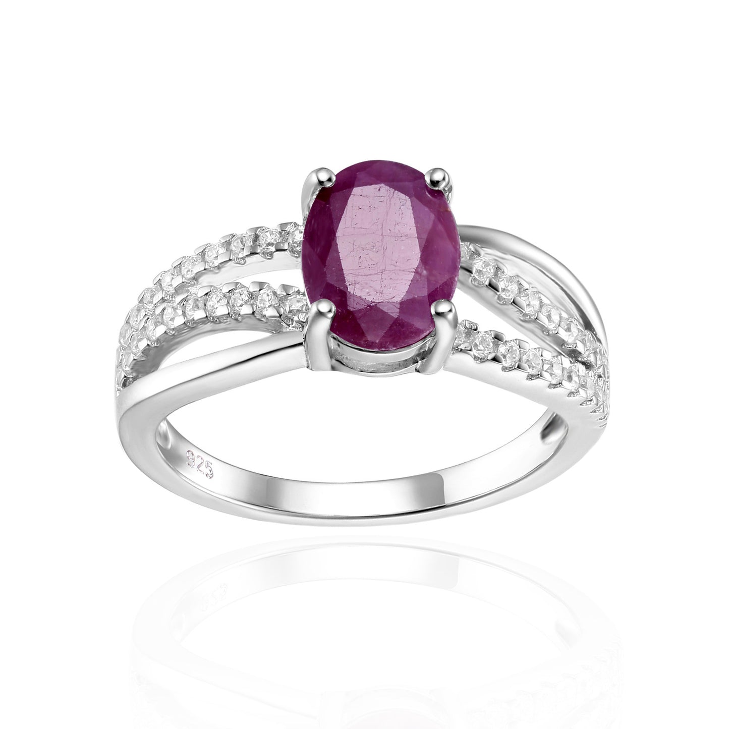 Manufacturer In-Stock Natural Stone Ring for Women Fashion Temperament s925Silver Inlaid Colorful Gemstone Crystal Ring