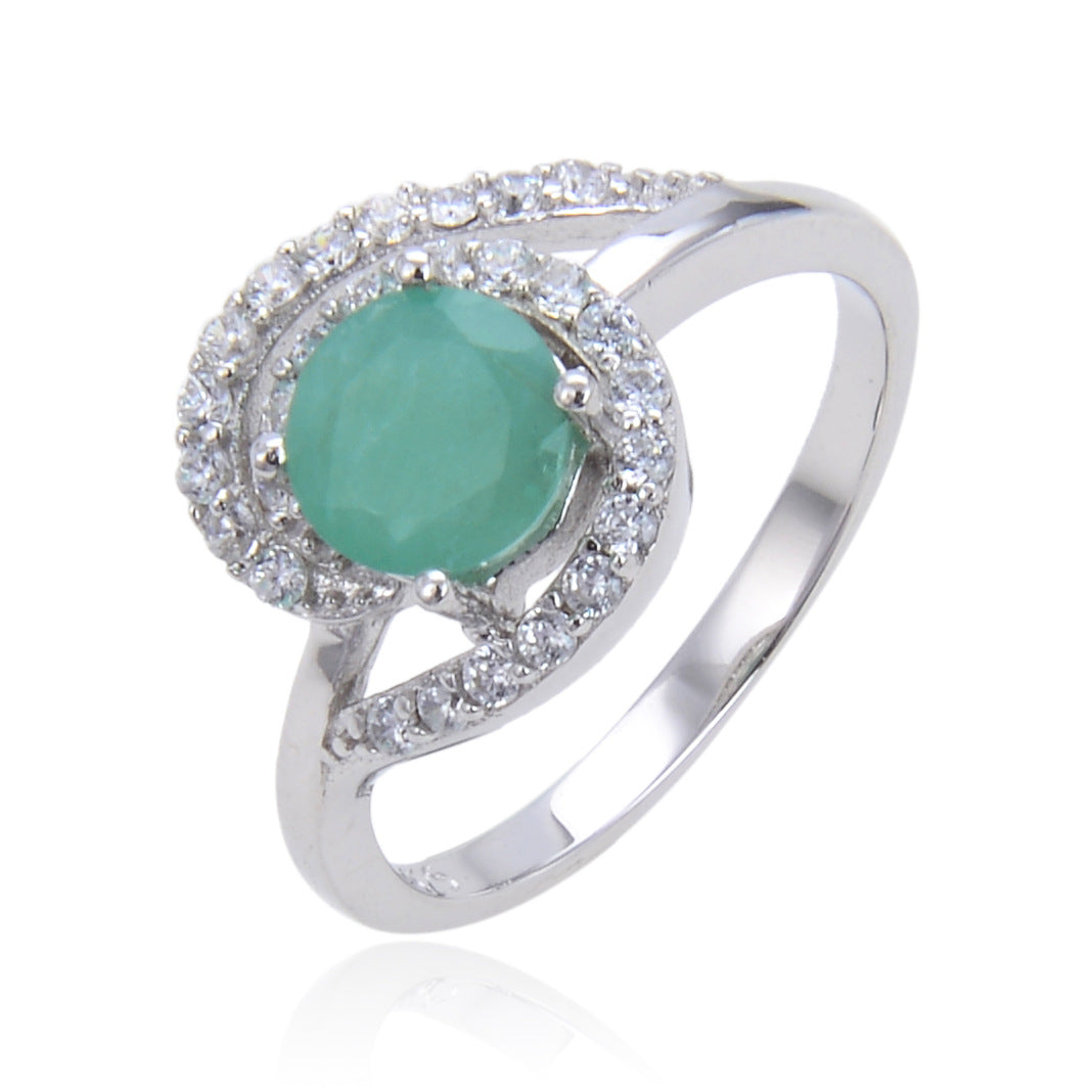 Unique Design Natural Topaz Ring s925Sterling Silver Inlaid Garnet Ring Colorful Gemstone Ring