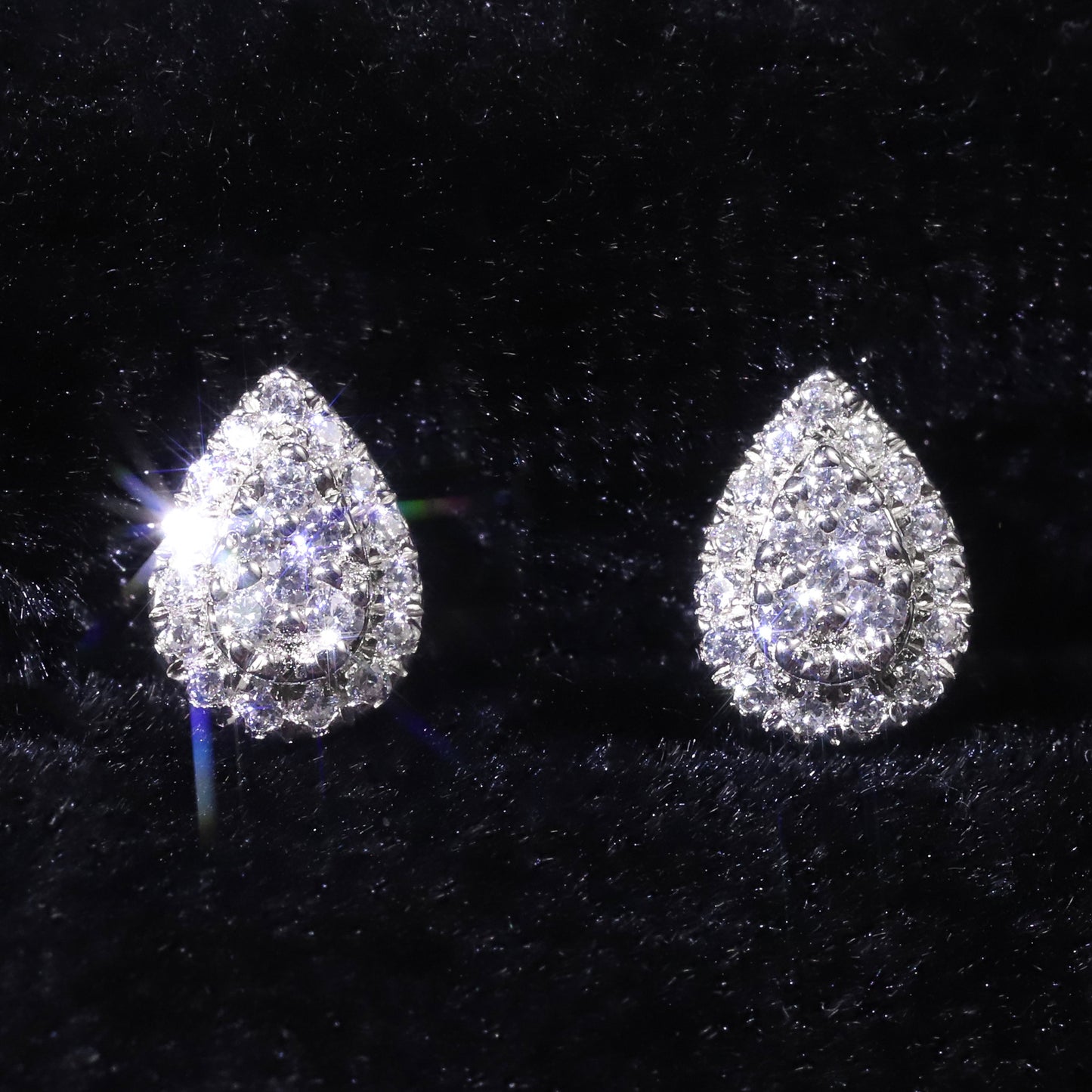 Versatile Luxurious Cluster Diamond Earrings with Multiple Wearing Styles9/10/14/18k Gold Cultivated Diamond Earrings