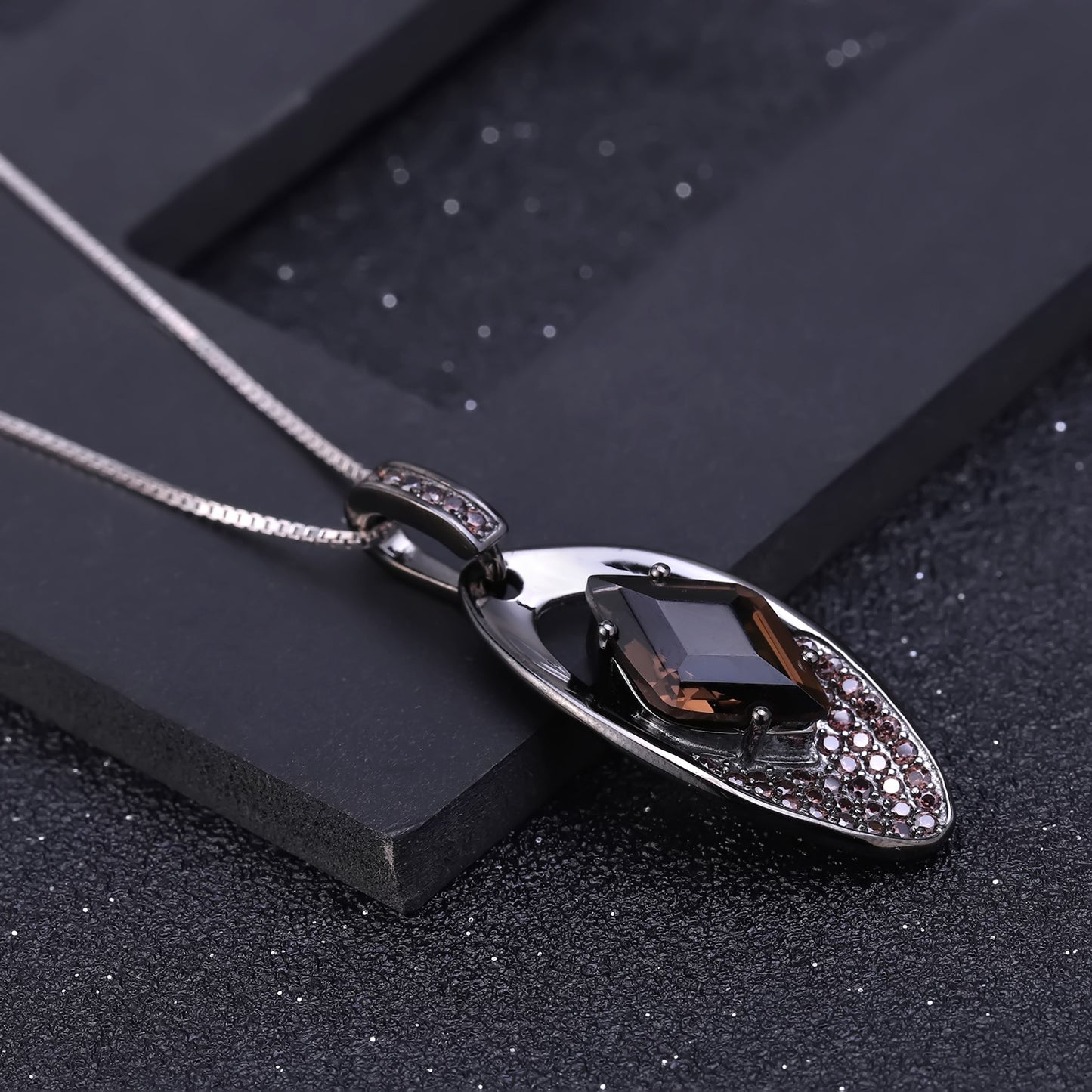 Italian Craft Original Designer Gemstone Necklace Jewelry925Silver Natural Gemstone Citrine Necklace Pendant