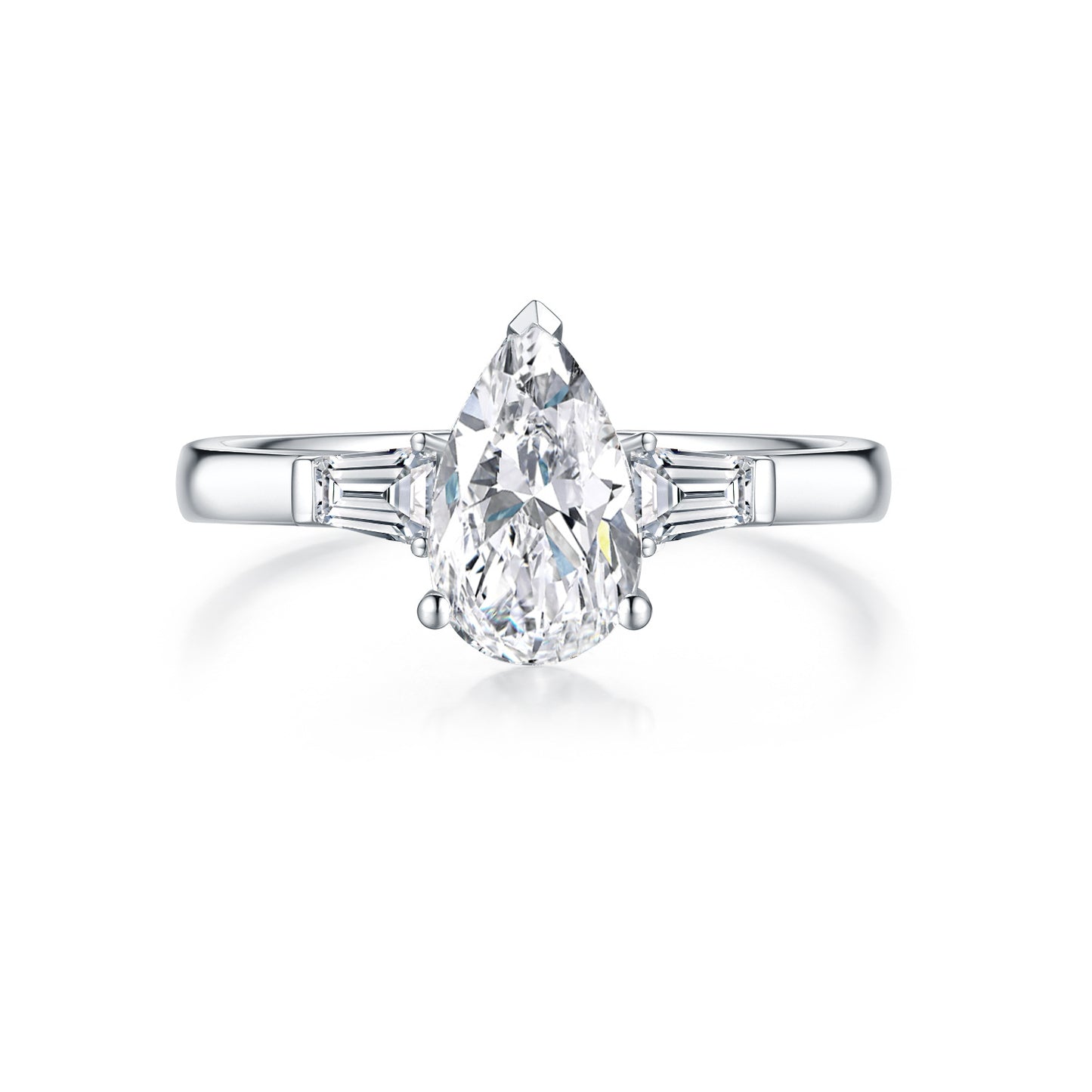 18k Gold1Carat Cultivated Diamond Ring Irregular Shape Au750Unique Design Water Drop Pear Shape k Gold Rings for Men and Women