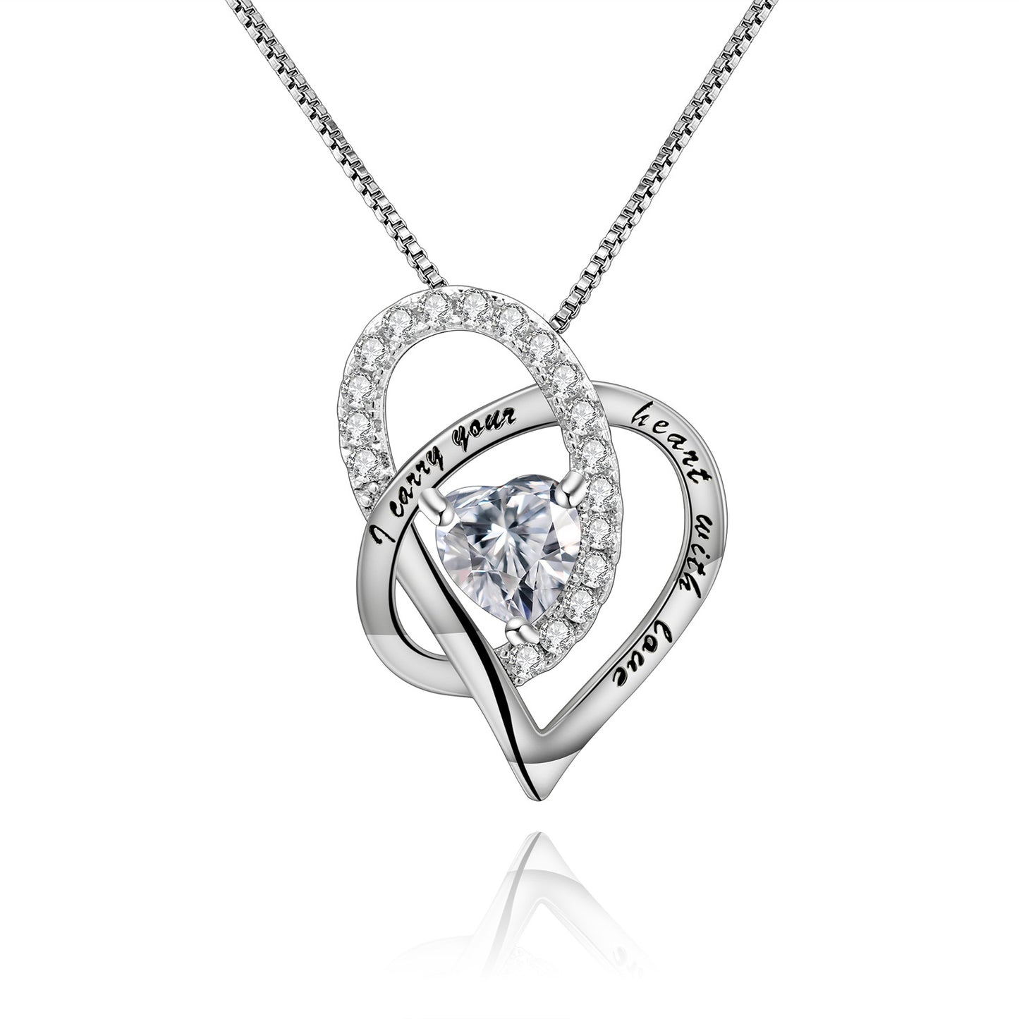 Luxurious High-End Gemstone Pendant Interlocking Design December Birthstone s925Silver Necklace Pendant