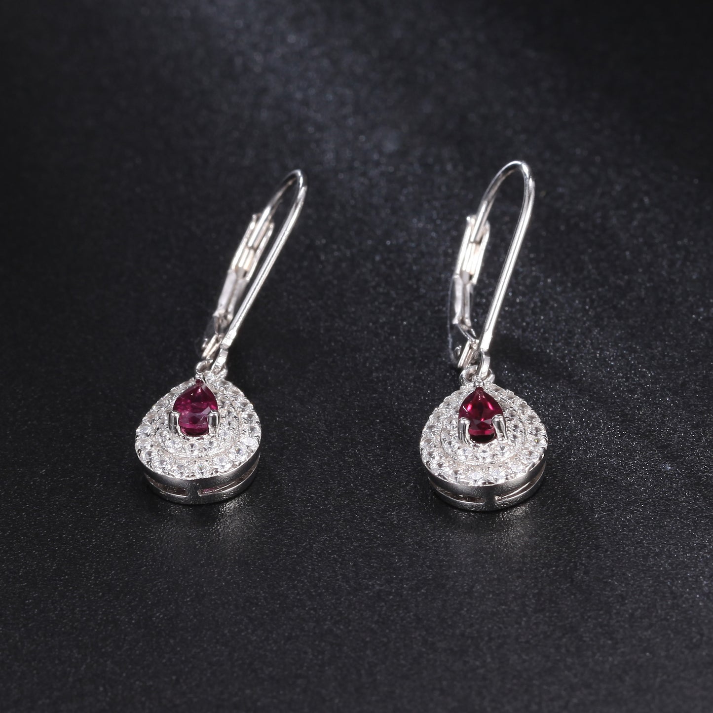 New Fashion Design Light Luxury Cluster Gemstone Earrings French Romance s925Silver Inlaid Natural Gemstone Earrings