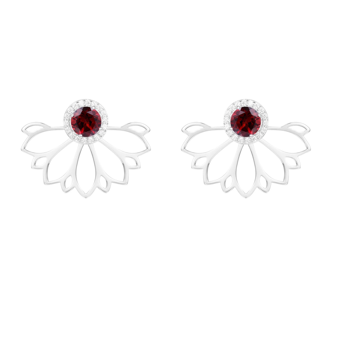 New Creative Design Natural Topaz Earrings French Romantic Style s925Silver Inlaid Natural Gemstone Earrings