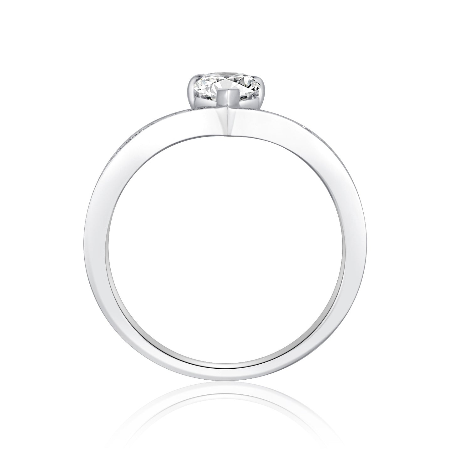 Super beautiful crown18k Gold Diamond Ring0.62Carat Cultivated Diamond Pear Shape Au750Wedding Ring k gold ring for women