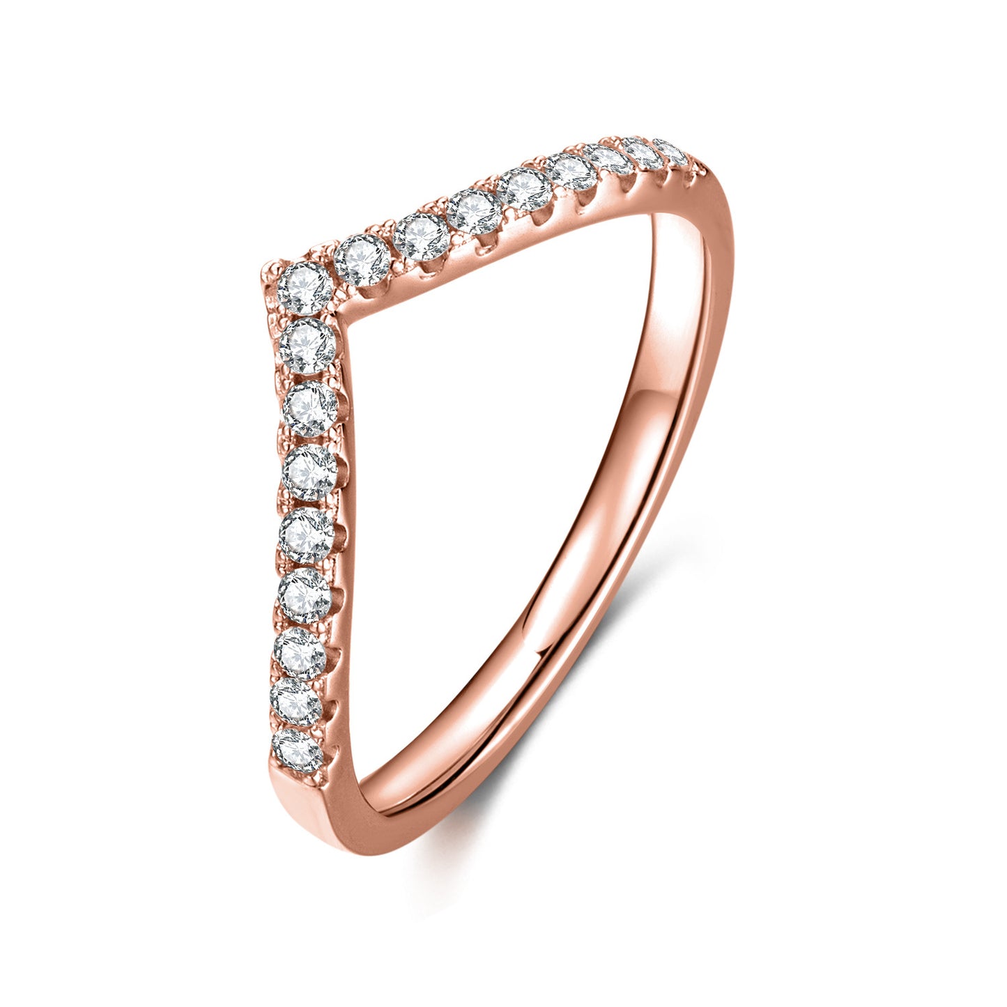 Rose Gold Yellow Gold Moissanite Stackable Rings Simple High-end Feel9/10/14/18k White Gold Ring