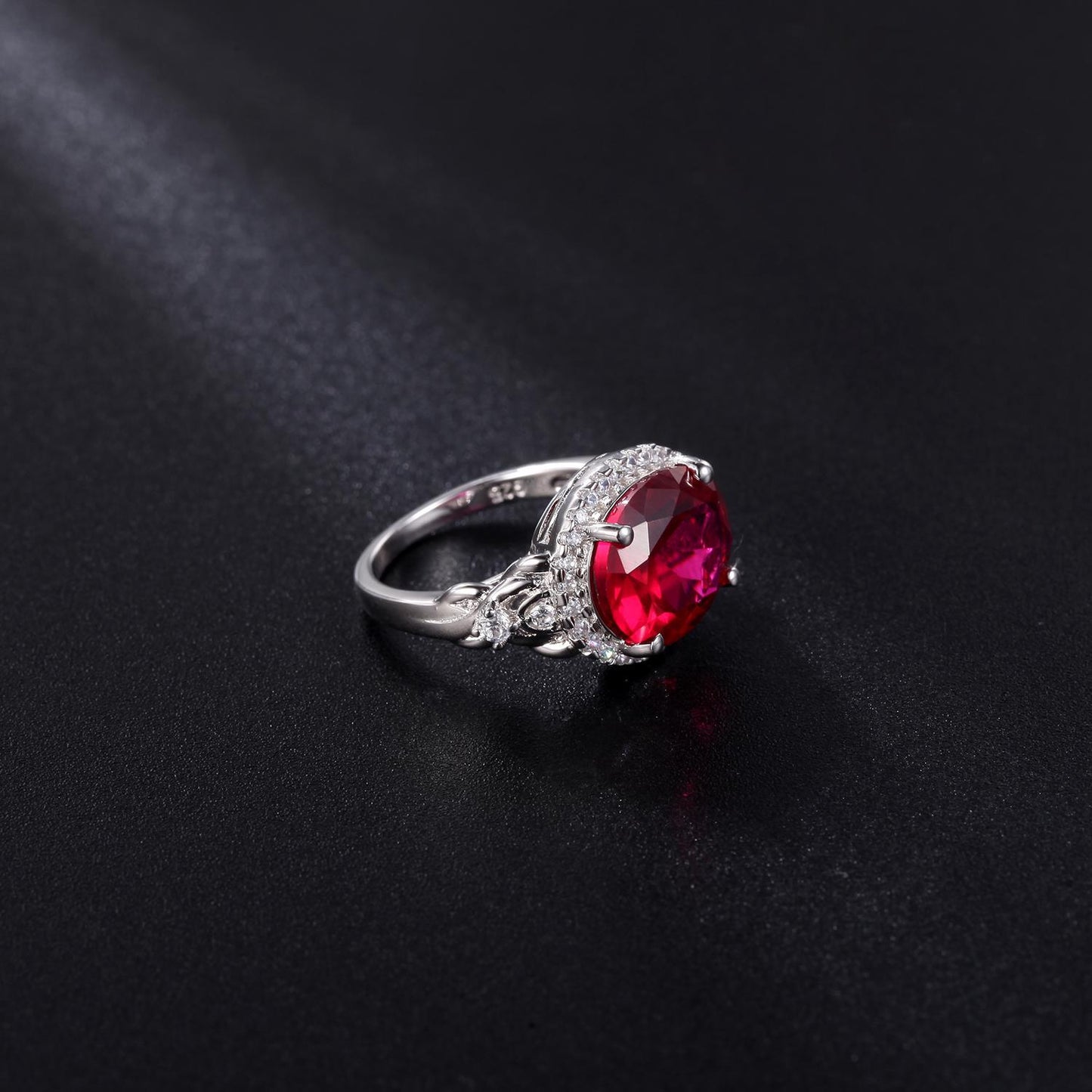 Luxurious Design Gemstone Ring for Women Vintage Fashion s925Sterling Silver Inlaid Colorful Crystal Ring