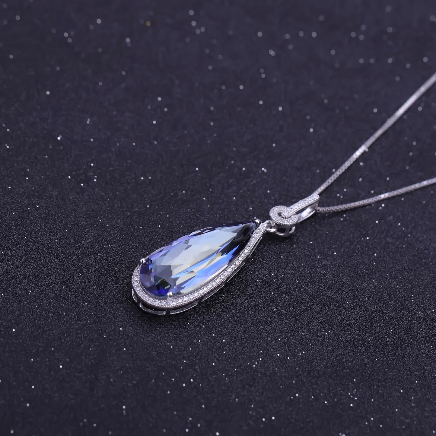 Luxury Jewelry Accessories Gemstone Sterling Silver Pendant Retro Temperament s925Silver Inlaid Crystal Necklace Pendant