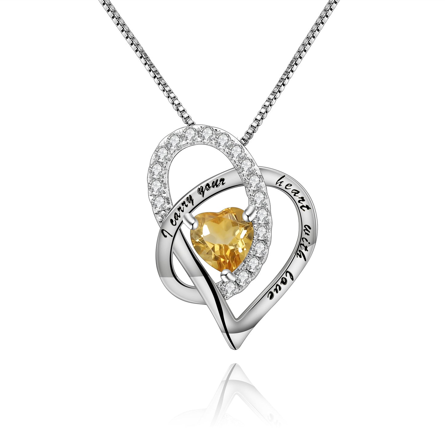 Luxurious High-End Gemstone Pendant Interlocking Design December Birthstone s925Silver Necklace Pendant